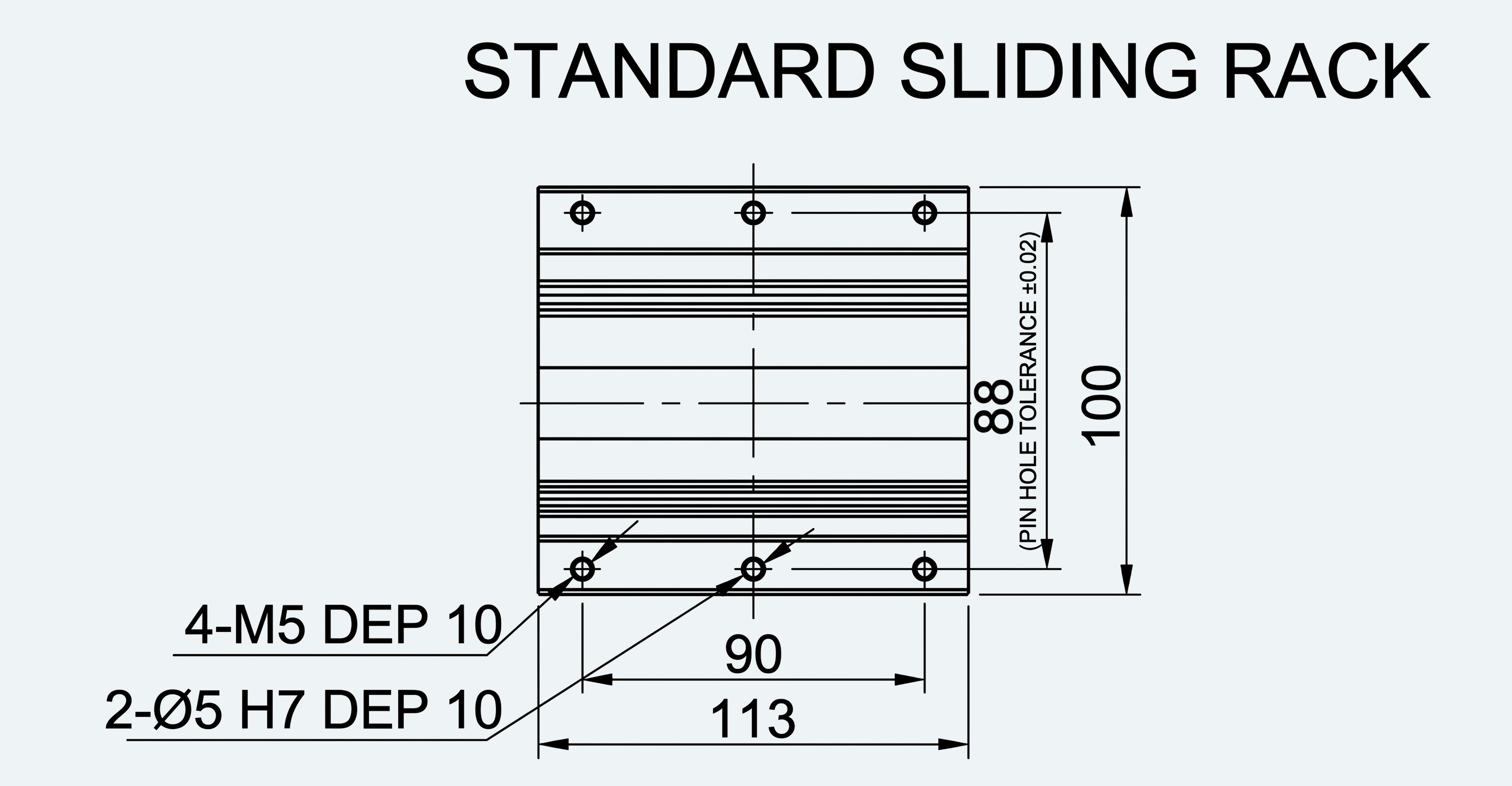 Mechanical View 2 for ES-LM-BS50-S0100-L016-MI01-M001