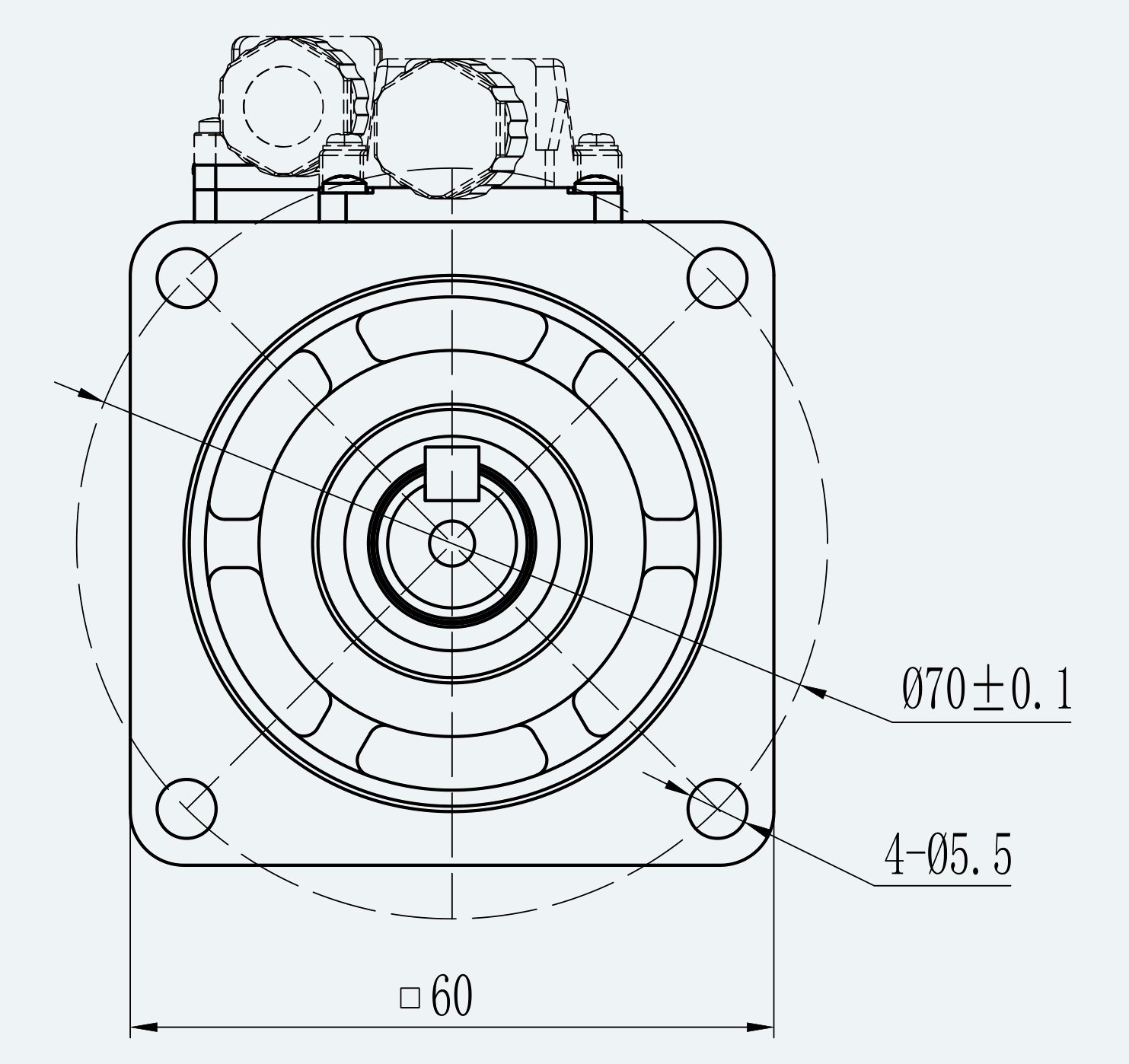 Mechanical View 2 for ES-SM-A03-060S-T1P27NM-400W-003