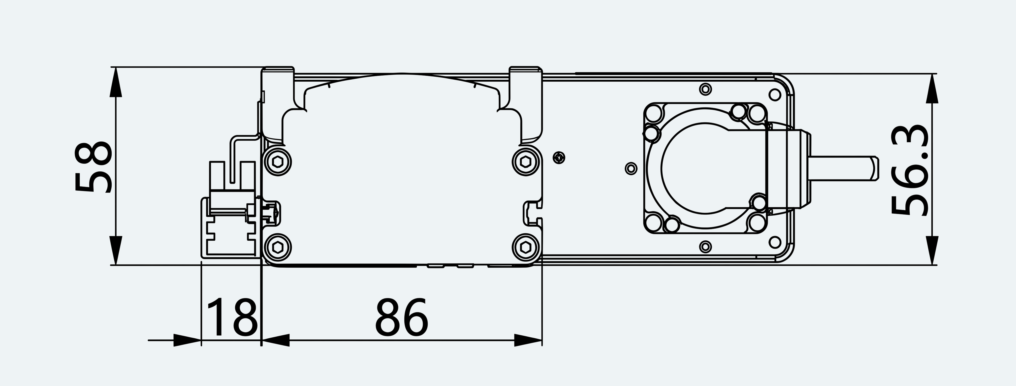 Mechanical View 4 for ES-LM-BS03-S0060-LREQ-MI01-M001