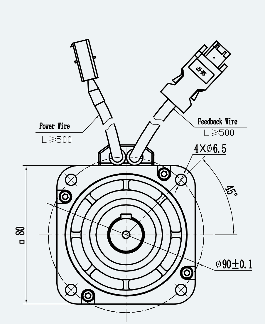 Mechanical View 2 for ES-SM-A01-080S-T2P39NM-750W-007