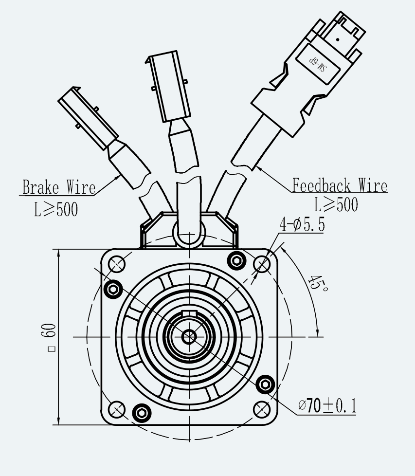 Mechanical View 2 for ES-SM-A01-060S-T0P64NM-200W-004