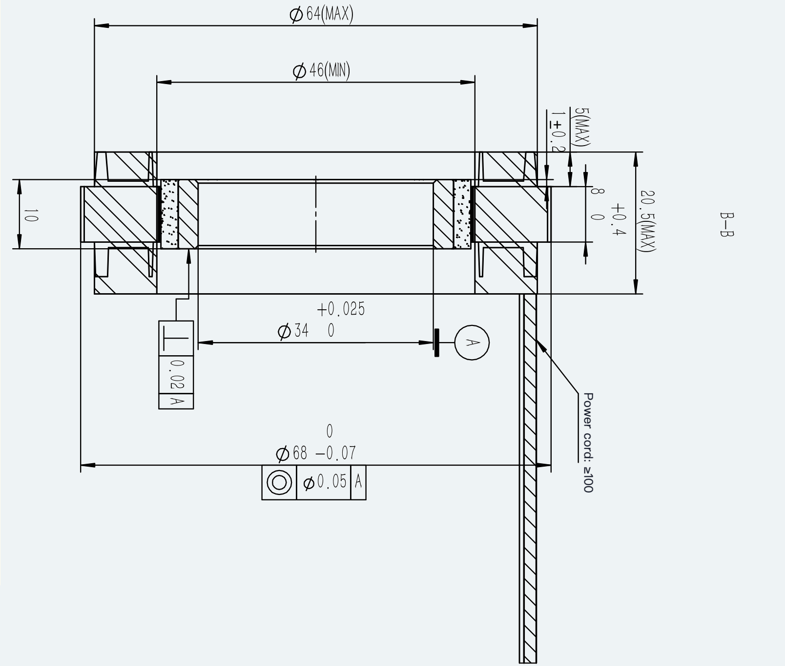 Mechanical View 1 for ES-FM-U01-OD068-T0P5NM-001