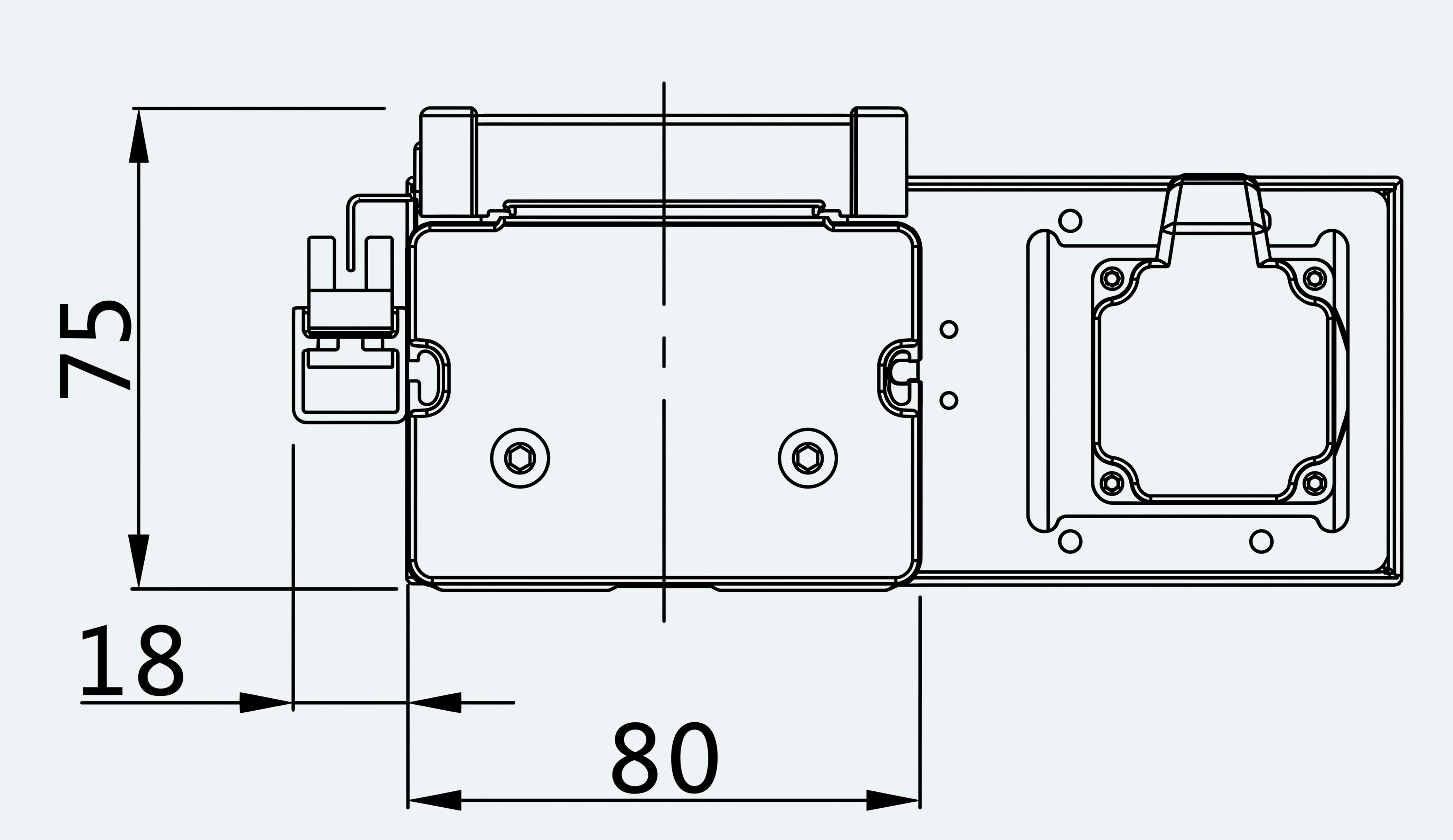 Mechanical View 4 for ES-LM-BS26-S0100-LREQ-MI01-M001
