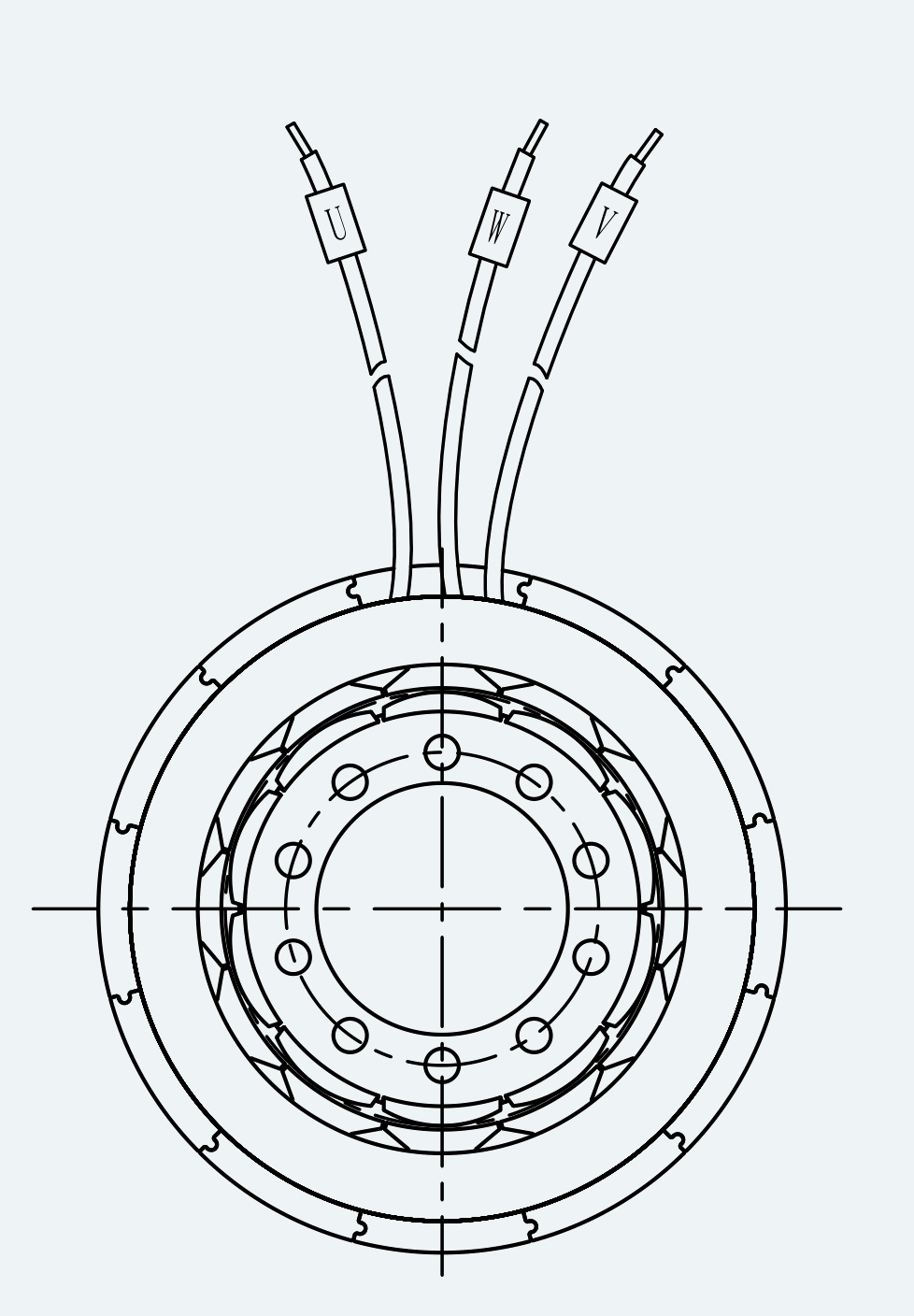 Power Connector View 1 for ES-FM-U01-OD123-T4P78NM-002