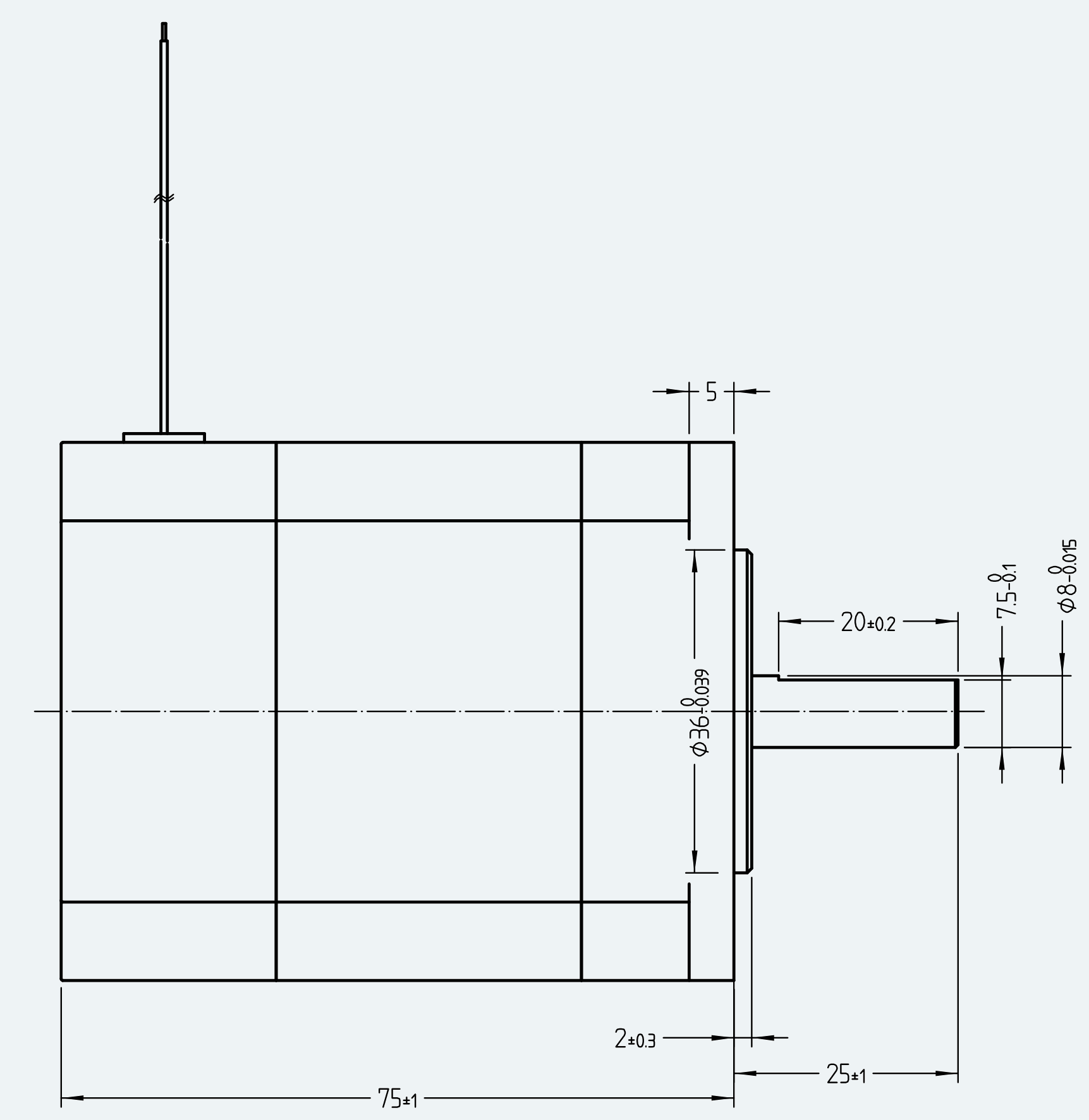 Mechanical View 2 for ES-DC-SL07-M003