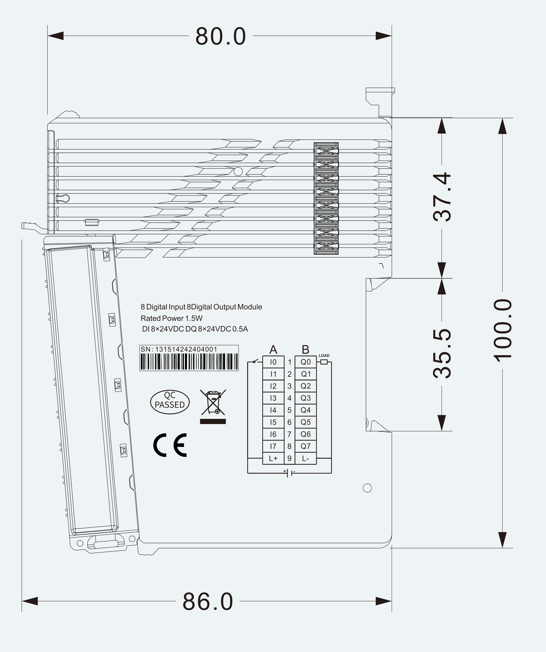 Mechanical View 1 for ES-IO-01-M003