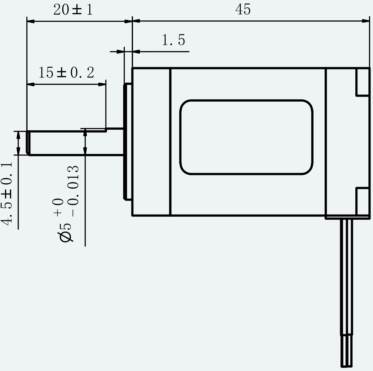 Mechanical View 1 for ES-ST-11H2045-100-4AL