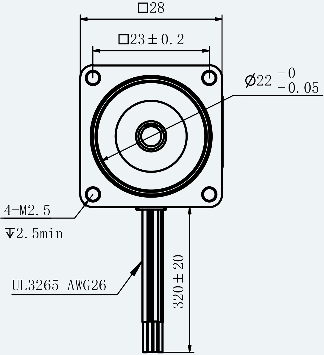 Mechanical View 2 for ES-ST-11H2045-100-4AL