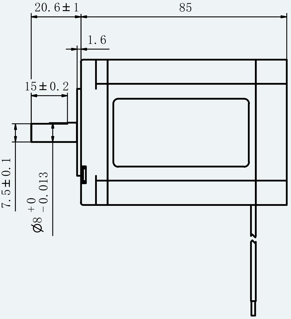 Mechanical View 1 for ES-ST-24H2085-500-4AL