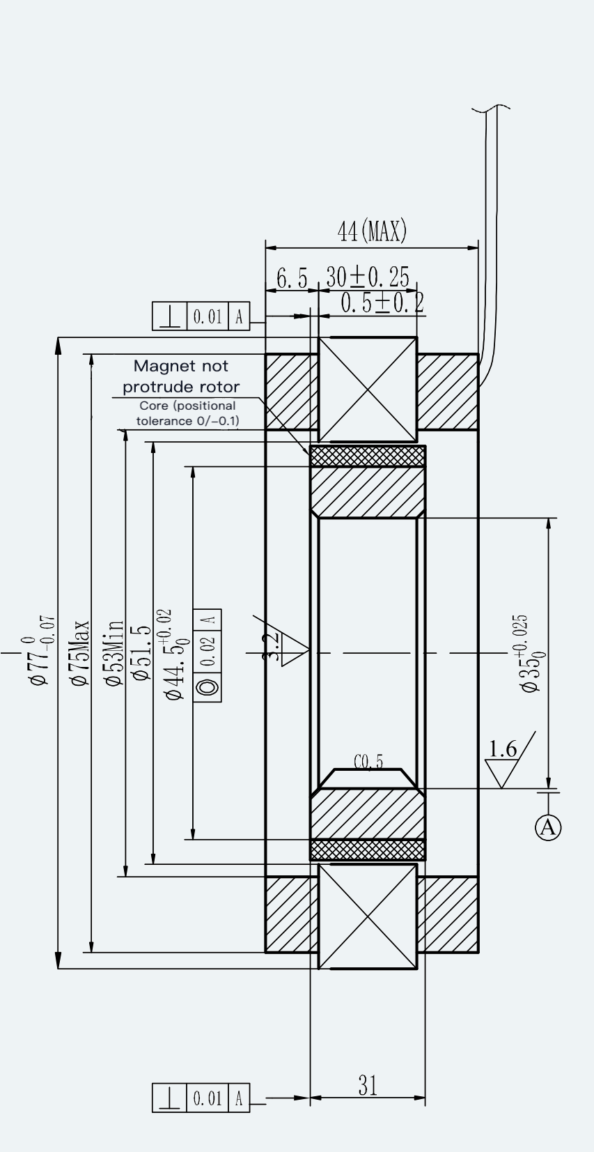 Drawing View for ES-FM-U01-OD077-T2P39NM-001