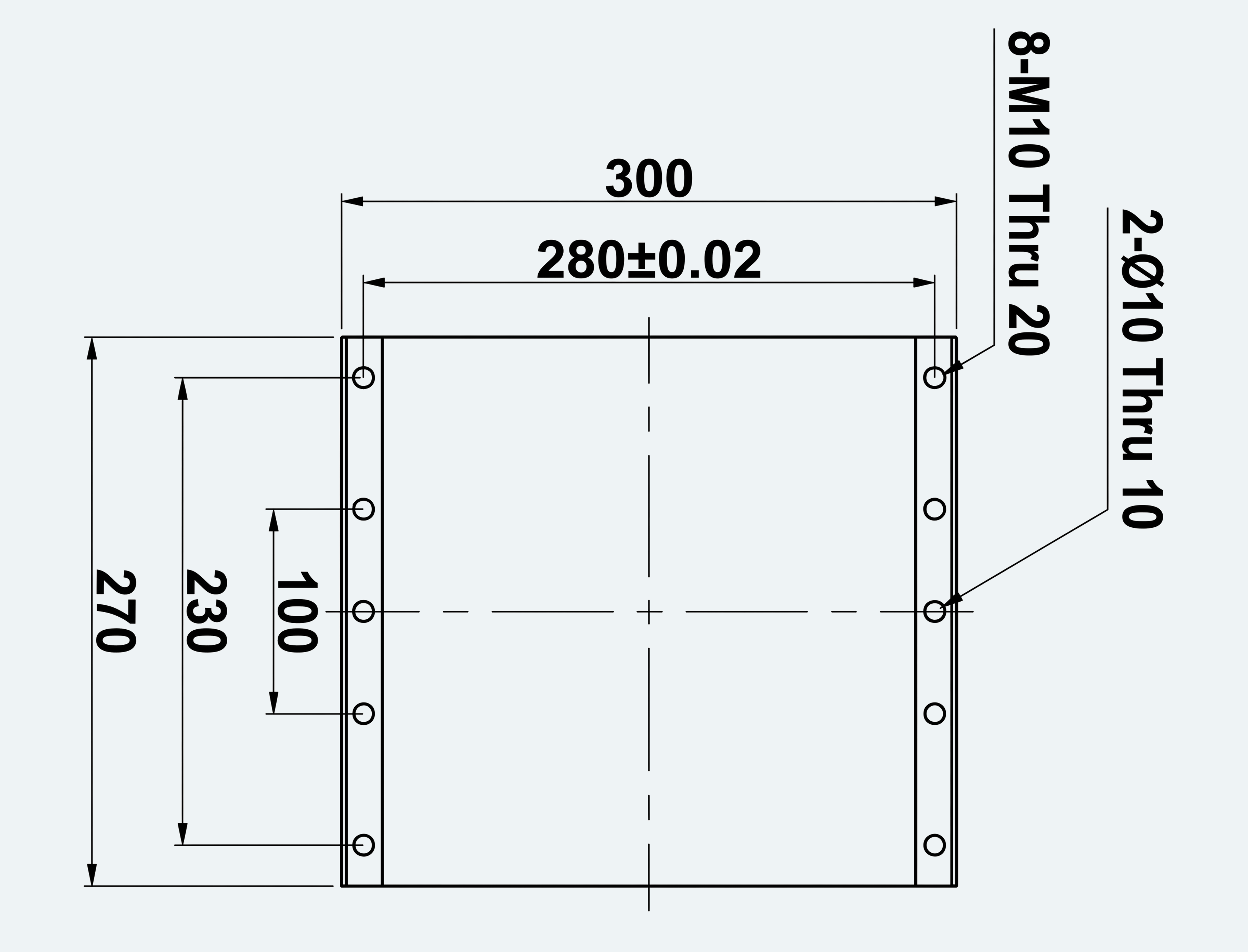 Mechanical View 2 for ES-LM-BS65-S0050-LREQ-MI01-M001