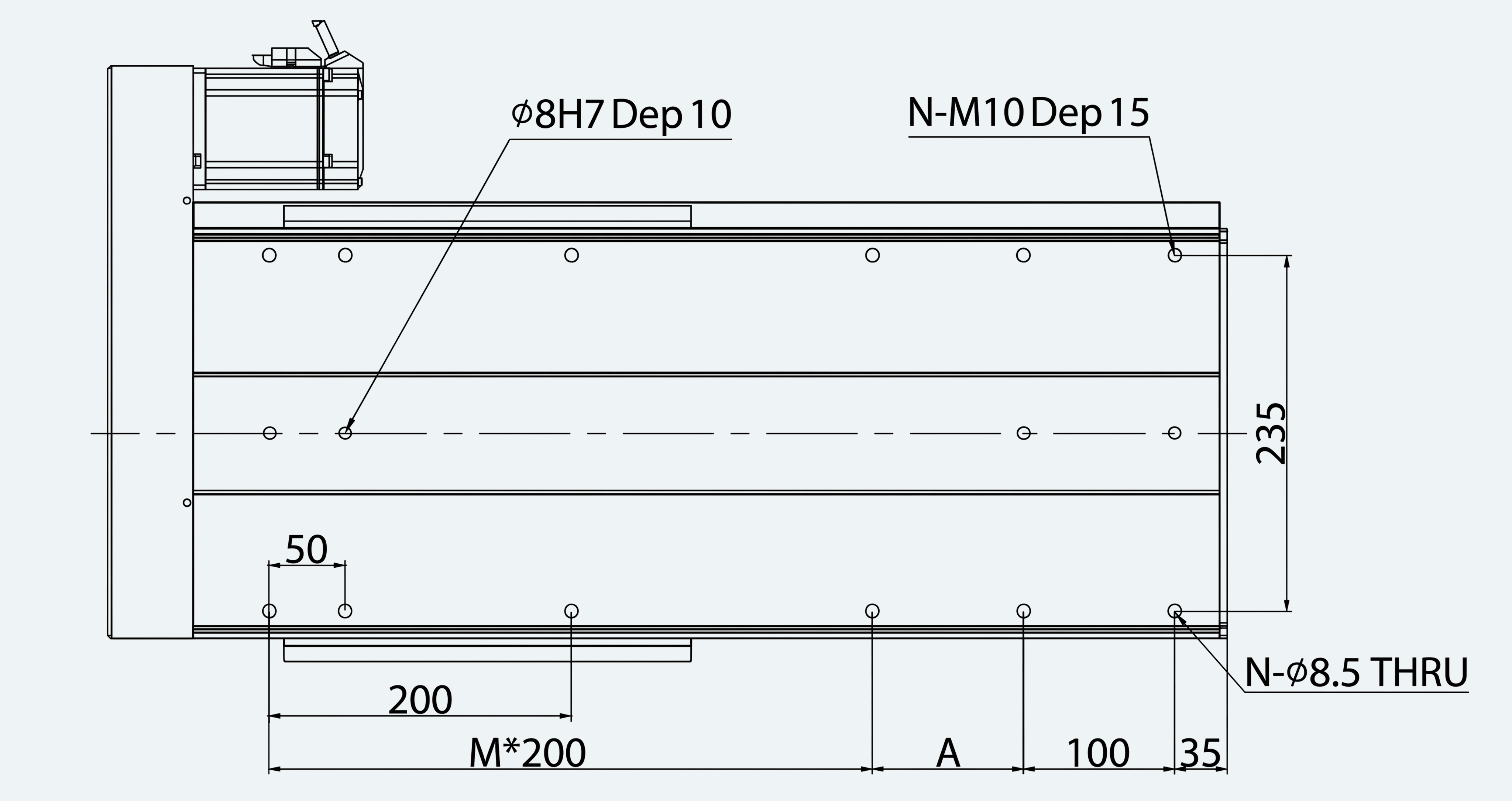 Mechanical View 5 for ES-LM-BS65-S0050-LREQ-MI01-M001