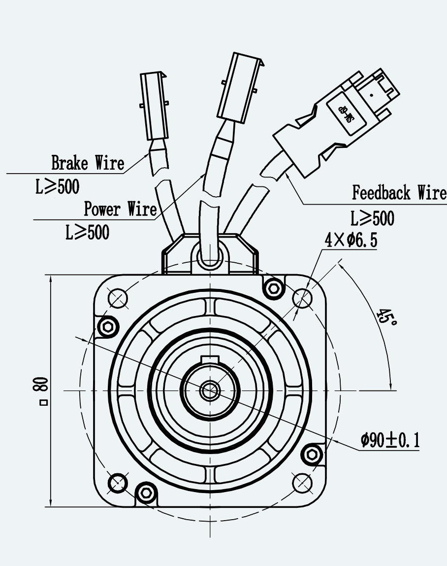 Mechanical View 2 for ES-SM-A01-080S-T2P39NM-750W-002
