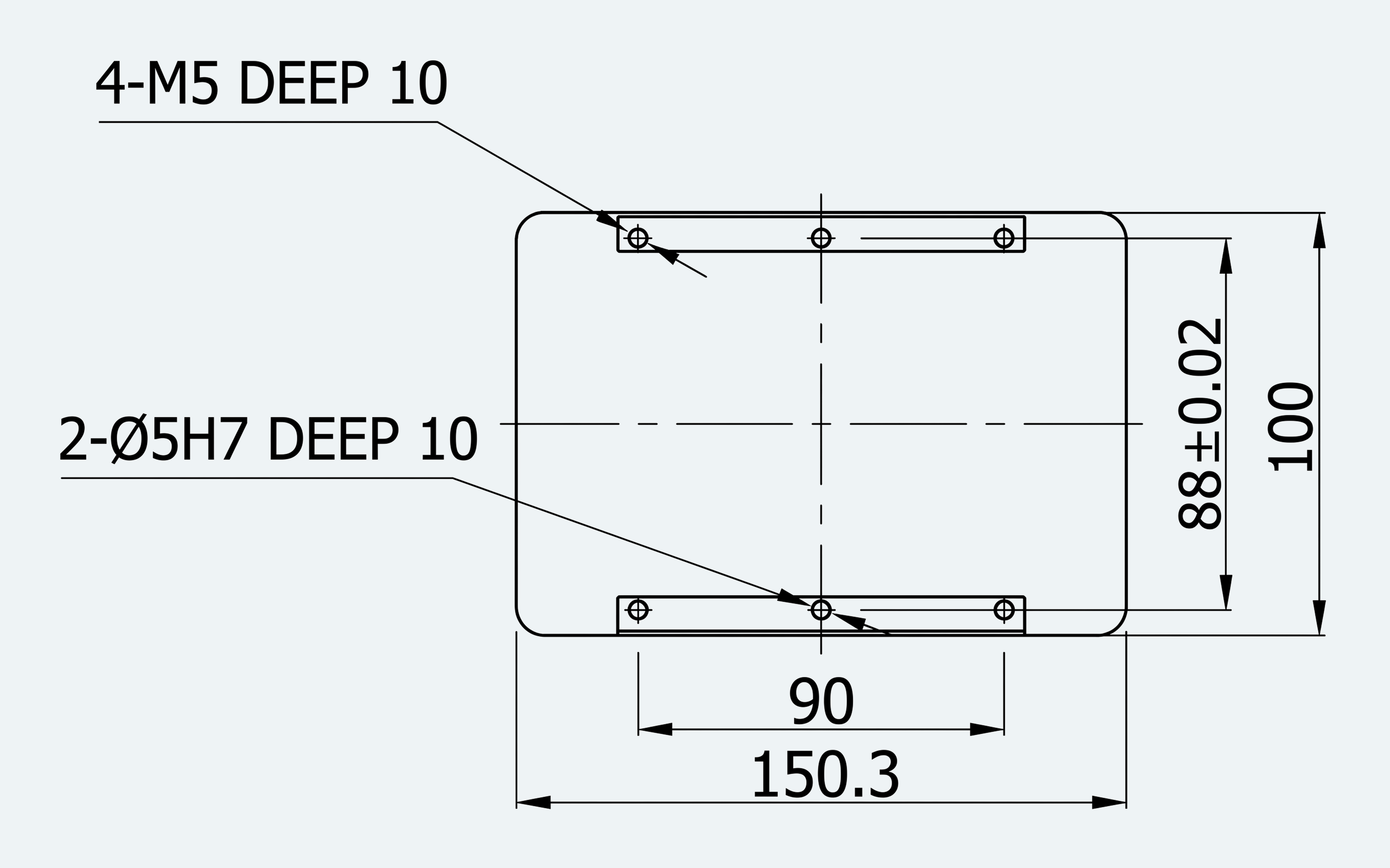 Mechanical View 2 for ES-LM-BS29-S0100-LREQ-MI01-M001