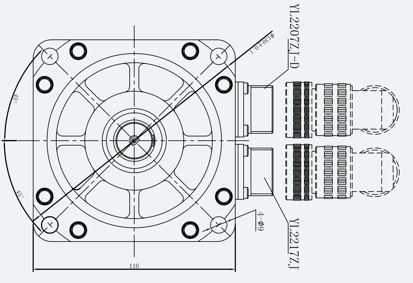 Mechanical View 1 for ES-SM-A02-110D-T6NM-1260W-001