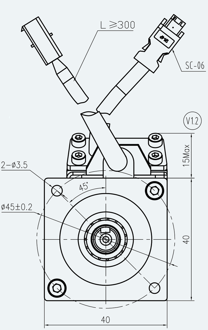 Mechanical View 1 for ES-SM-A01-040S-T0P16NM-50W-001