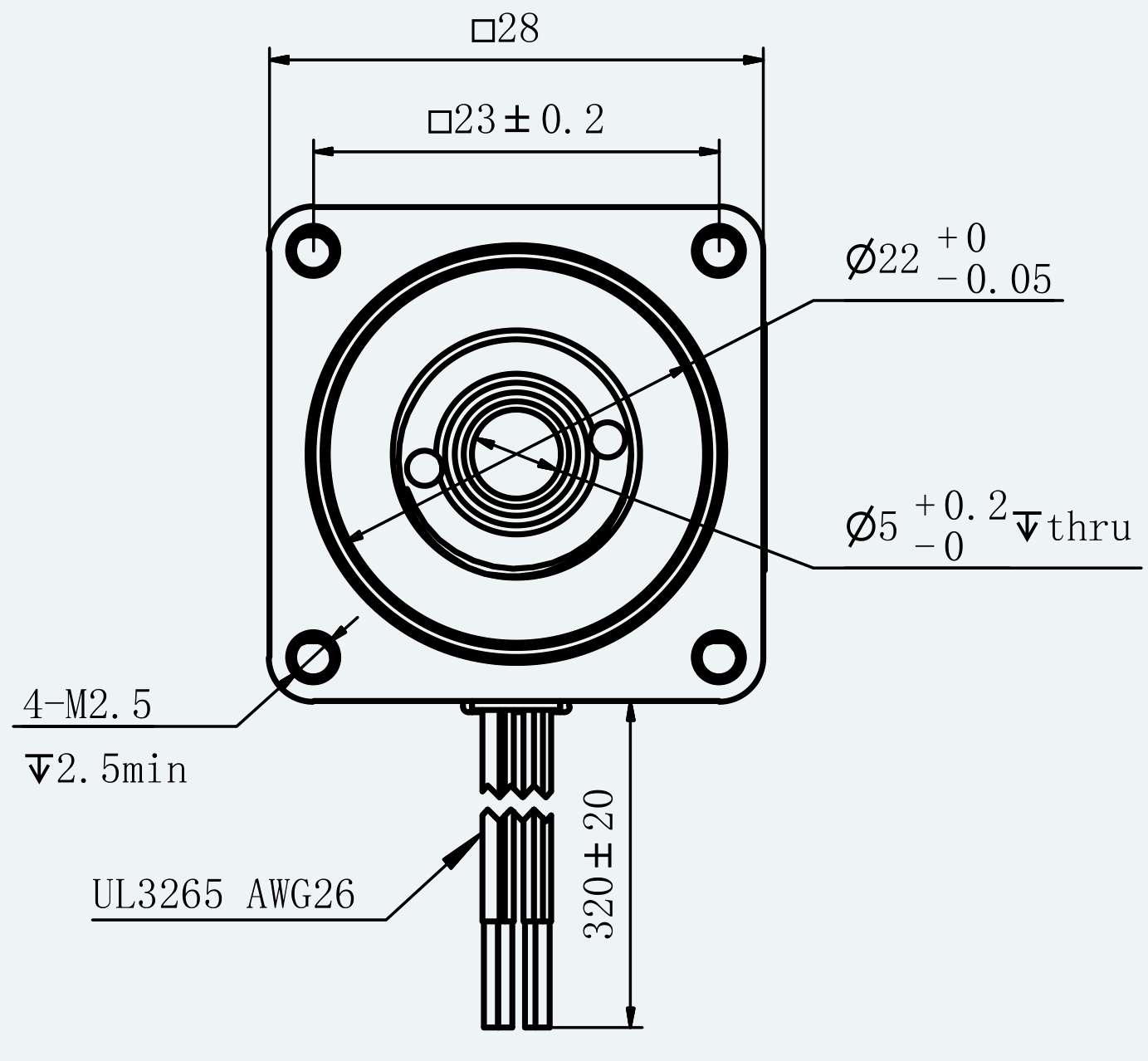 Mechanical View 1 for ES-ST-11HS2033-4D-100