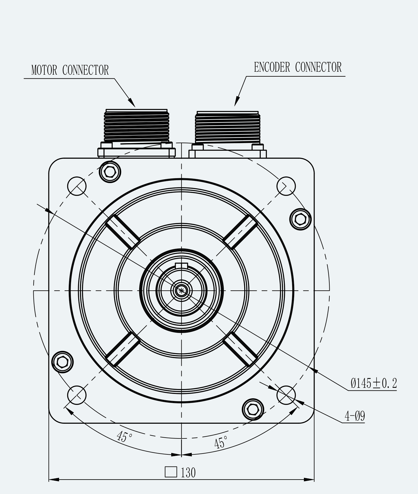 Mechanical View 2 for ES-SM-A03-130G-T5P39NM-850W-001