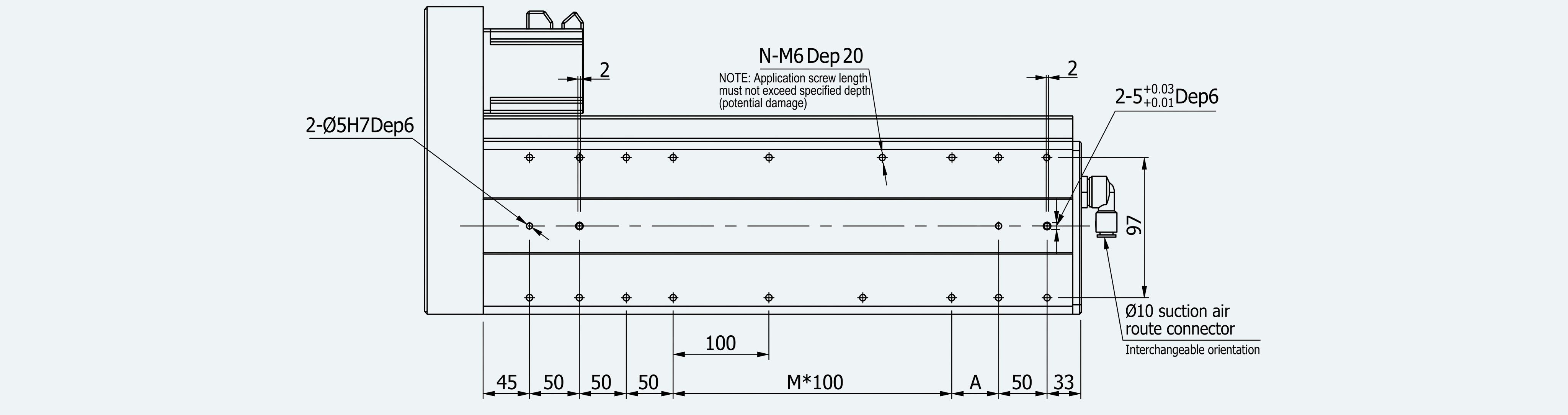 Mechanical View 5 for ES-LM-BS33-S0100-LREQ-MI01-M001