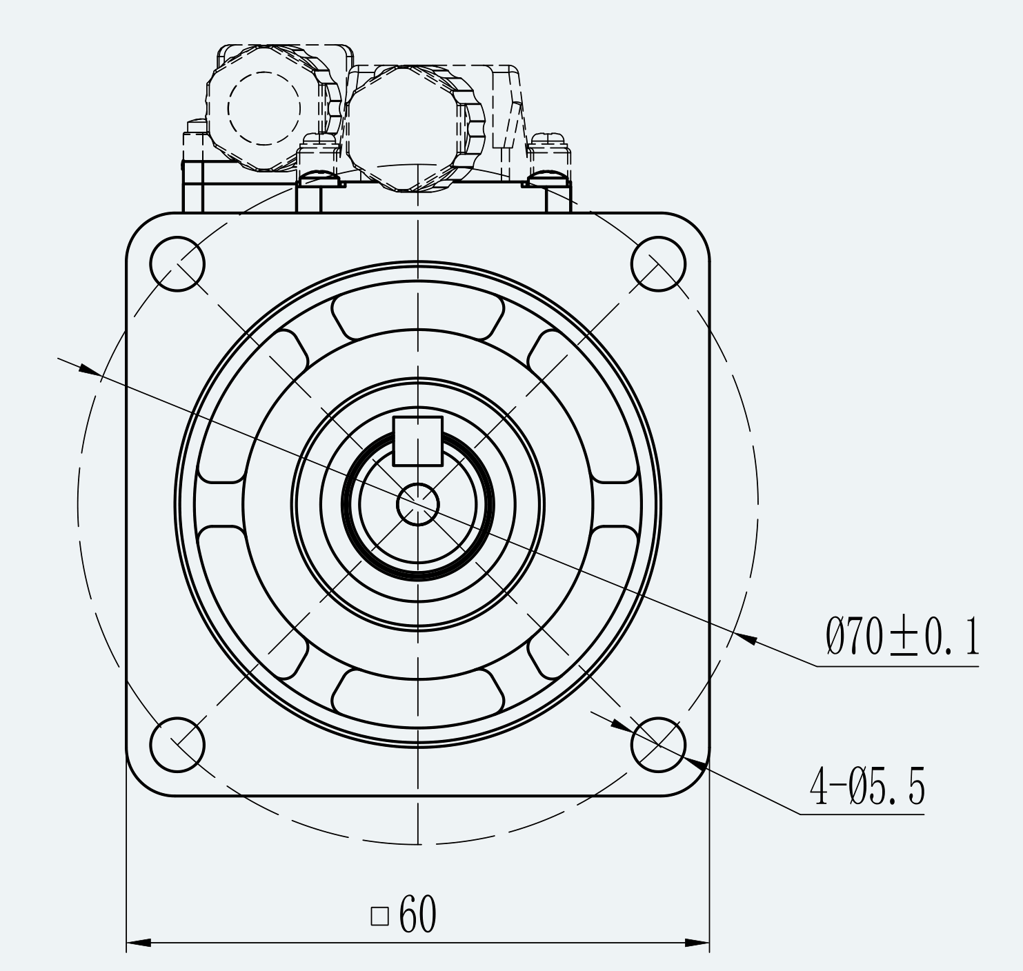 Mechanical View 2 for ES-SM-A03-060S-T0P64NM-200W-003