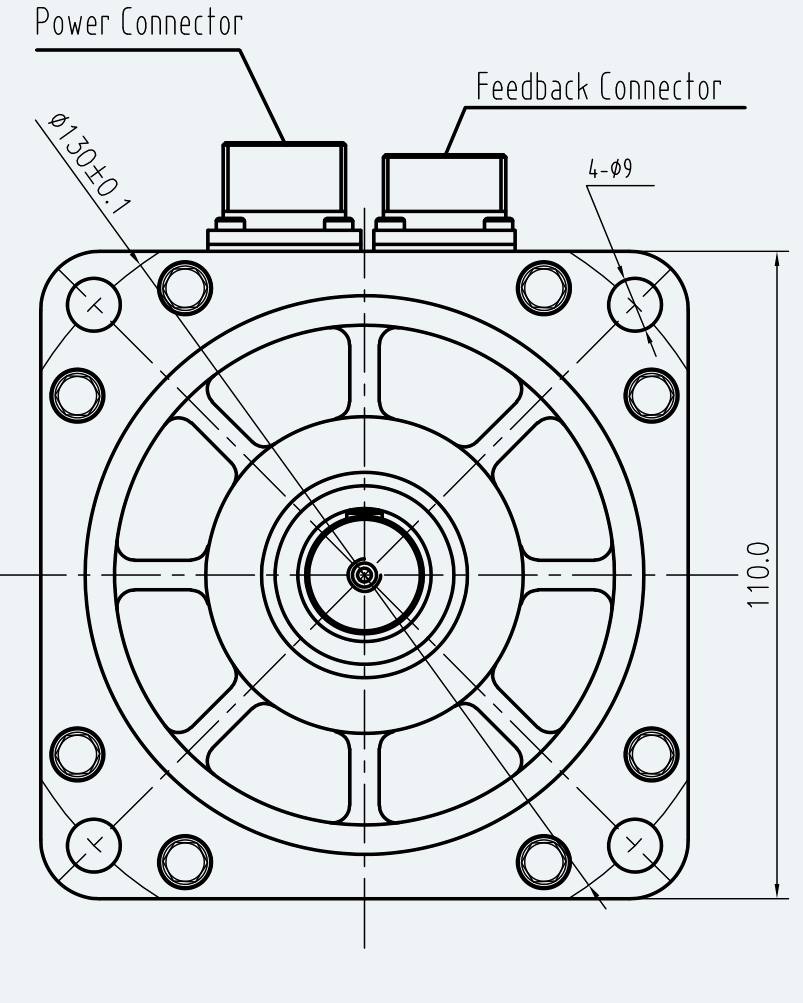Mechanical View 1 for ES-SM-A02-110D-T5NM-1050W-002