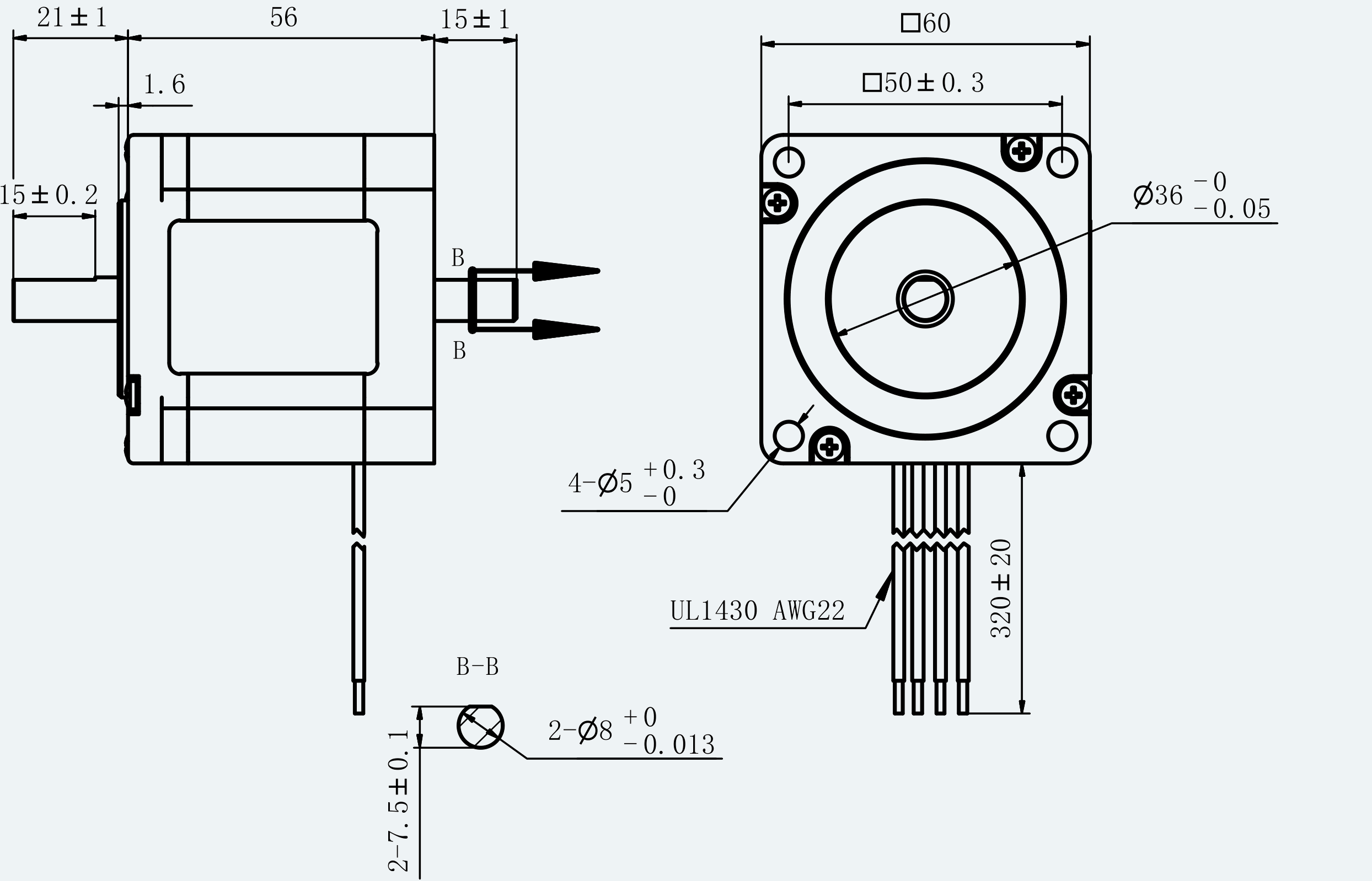 Mechanical View 1 for ES-ST-24H2056-300-4BL