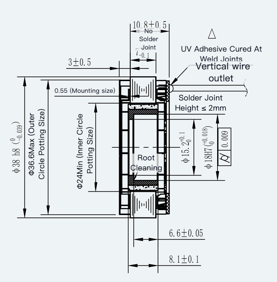 Mechanical View 2 for ES-FM-H01-OD038-T0P135NM-001