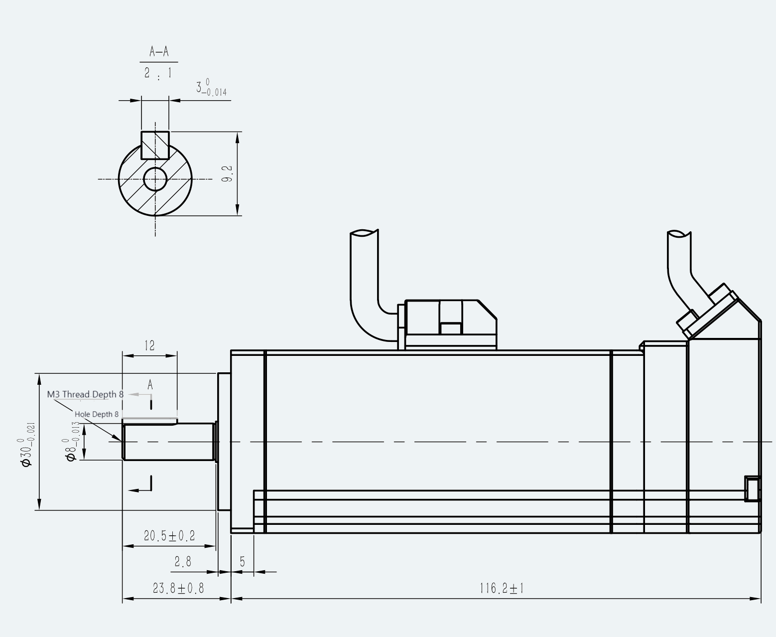 Mechanical View 1 for ES-SM-A01-040S-T0P16NM-50W-004