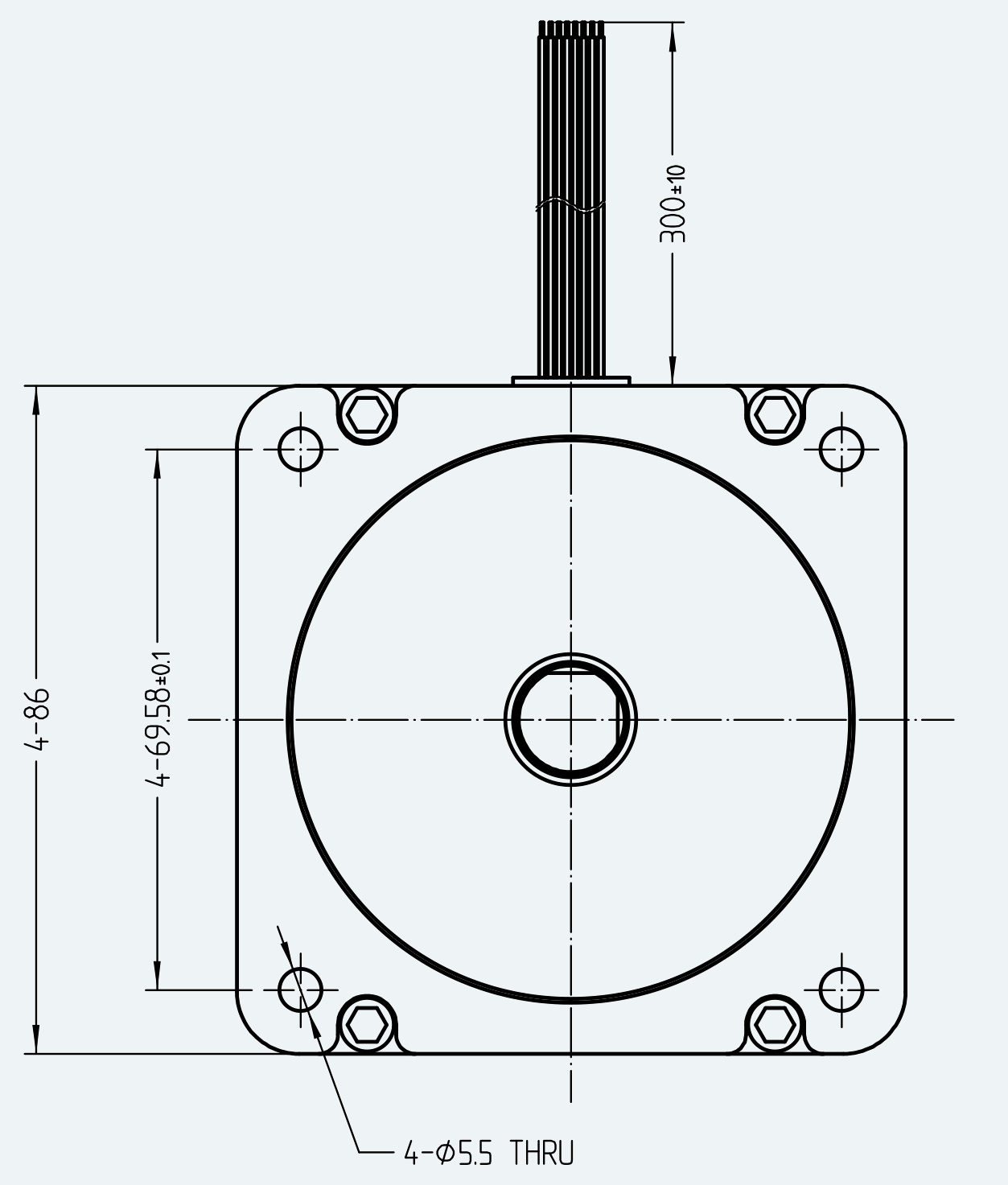 Mechanical View 1 for ES-DC-SL08-M002