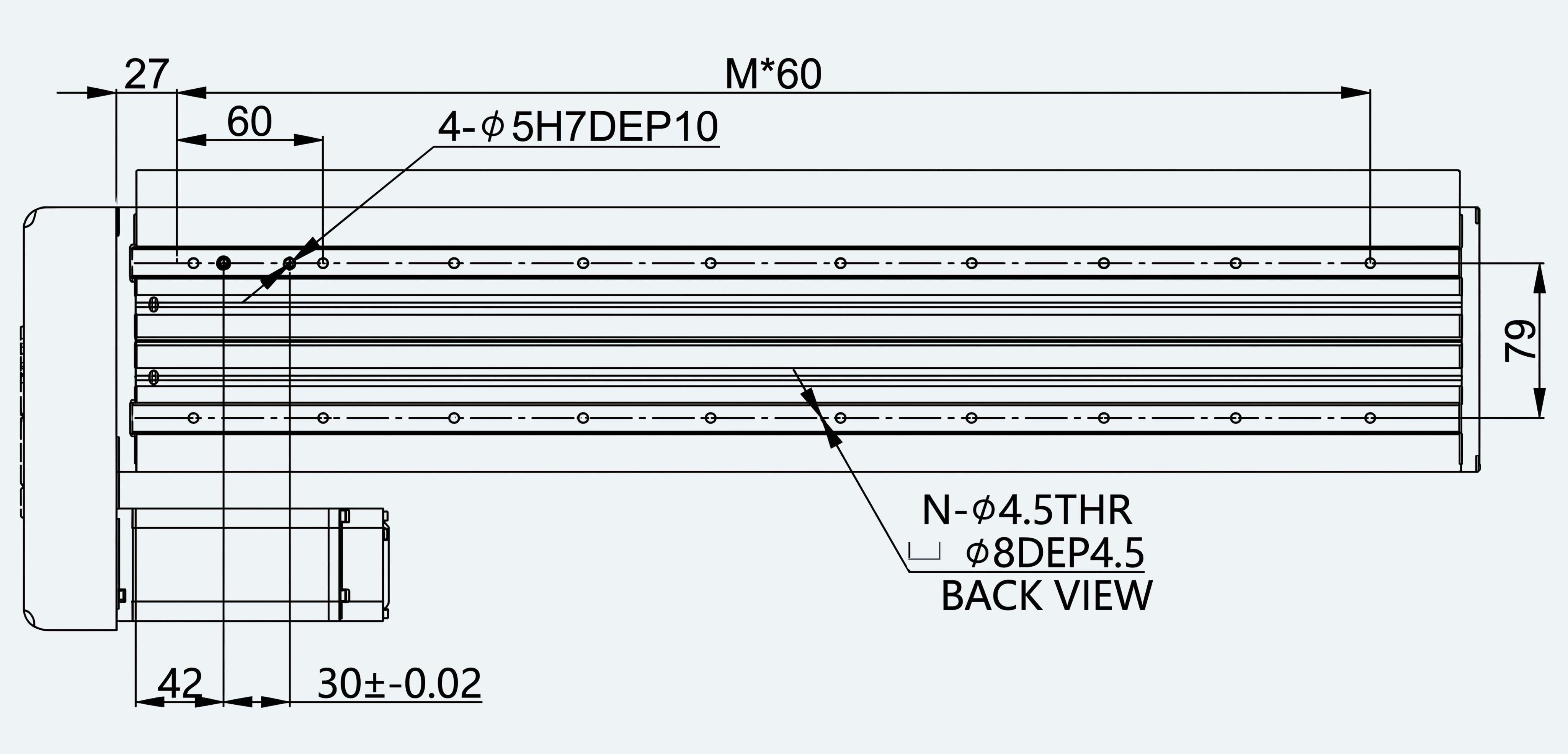 Mechanical View 5 for ES-LM-BS12-S0060-LREQ-MI01-M001
