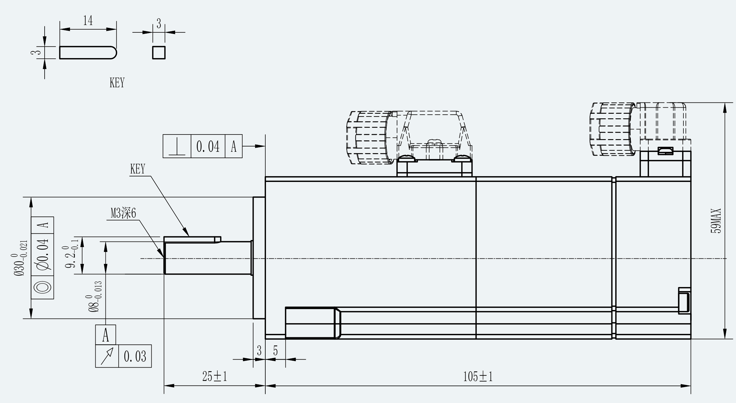 Mechanical View 1 for ES-SM-A03-040-T0P32NM-100W-004