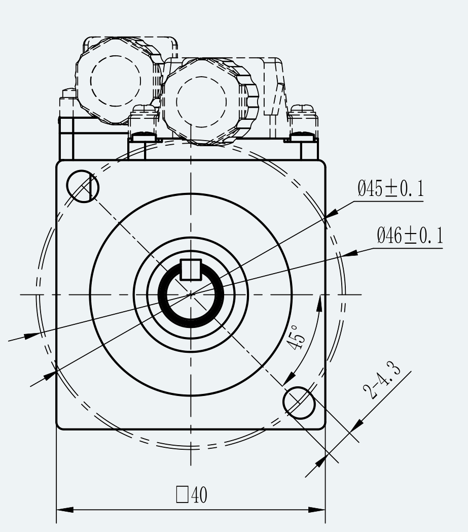 Mechanical View 2 for ES-SM-A03-040-T0P32NM-100W-004