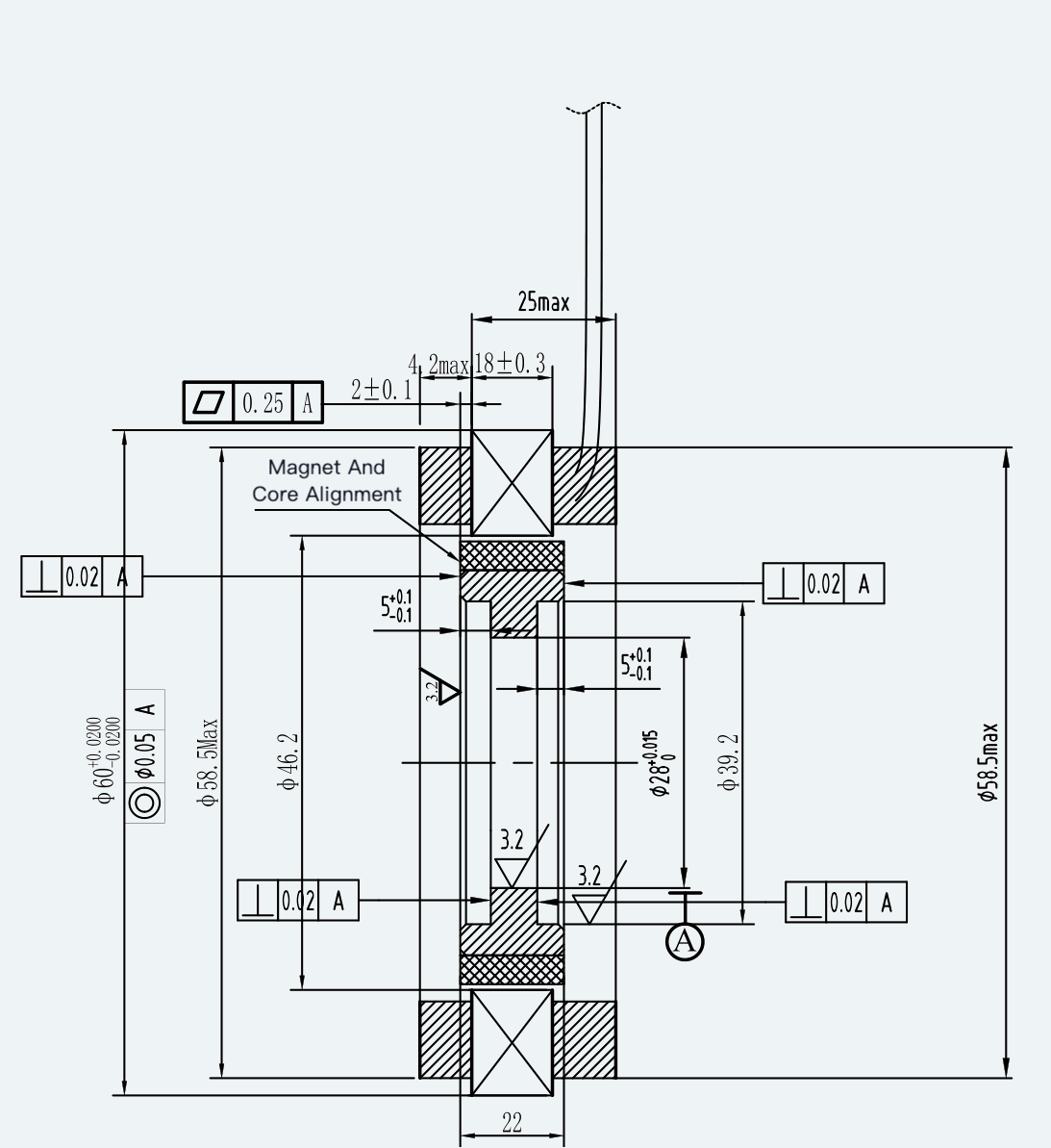 Drawing View for ES-FM-H01-OD060-T0P7NM-001