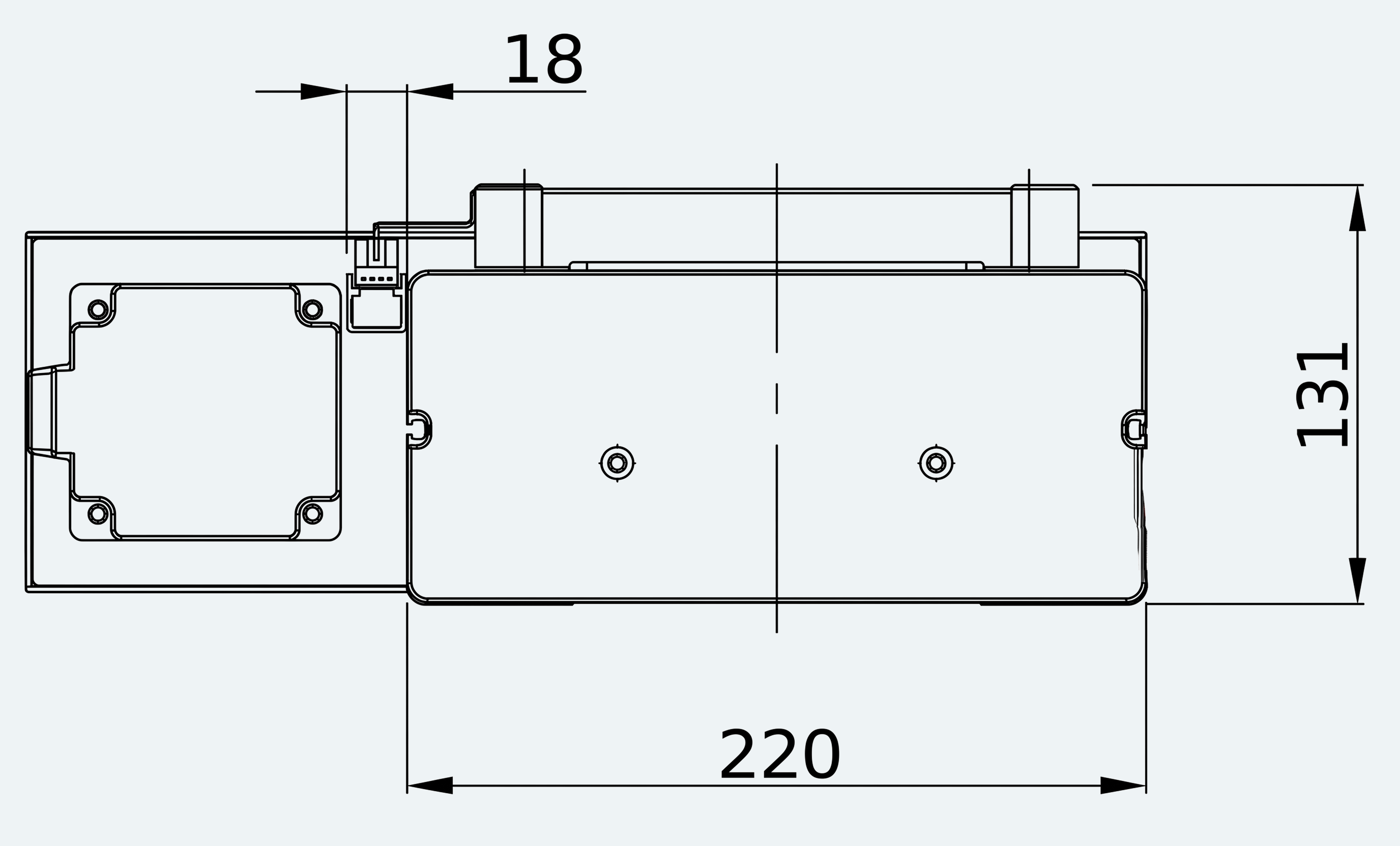 Mechanical View 3 for ES-LM-BS42-S0100-LREQ-MI01-M001