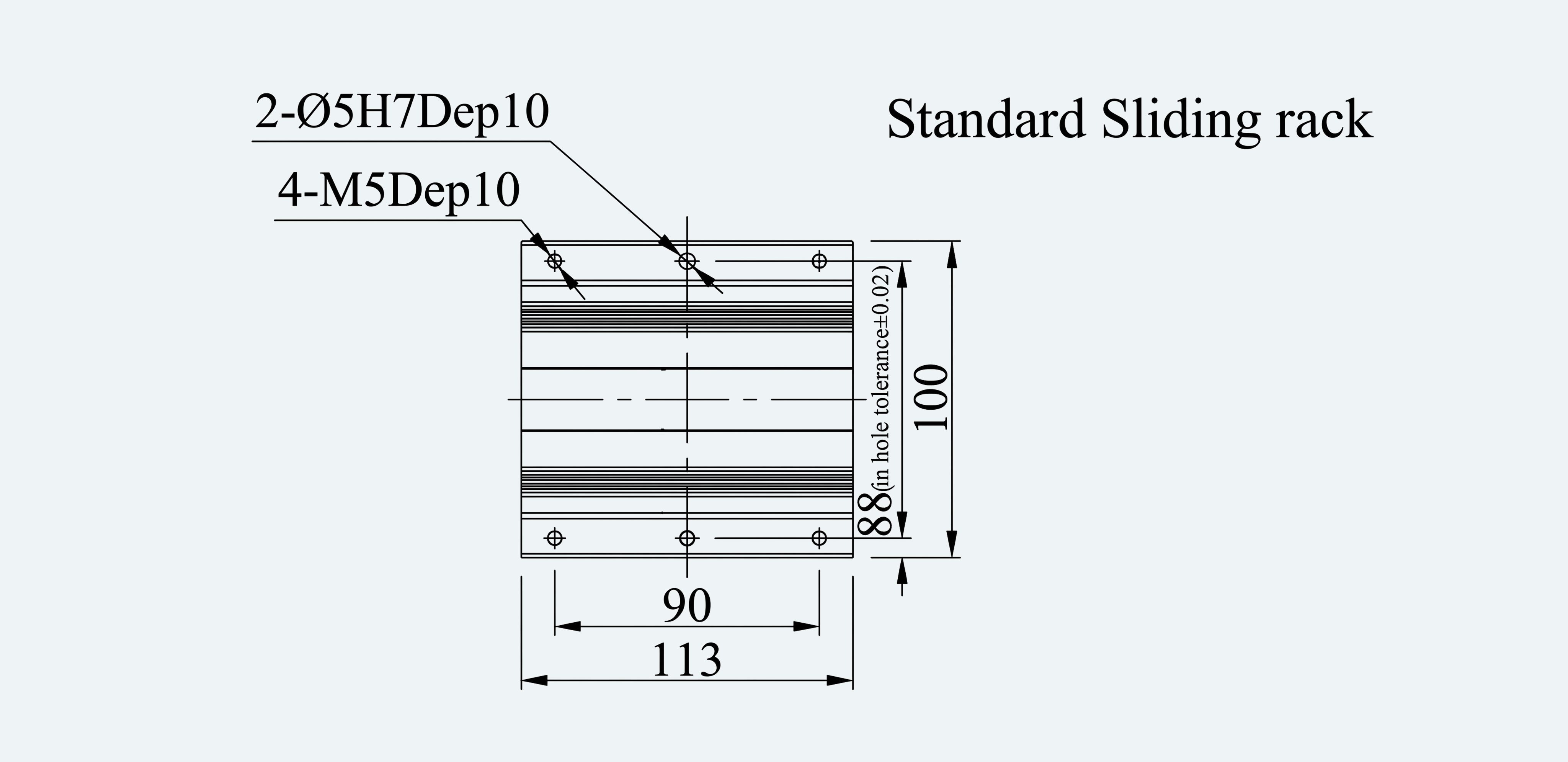 Mechanical View 2 for ES-LM-BS51-S0100-L016-MI01-M001