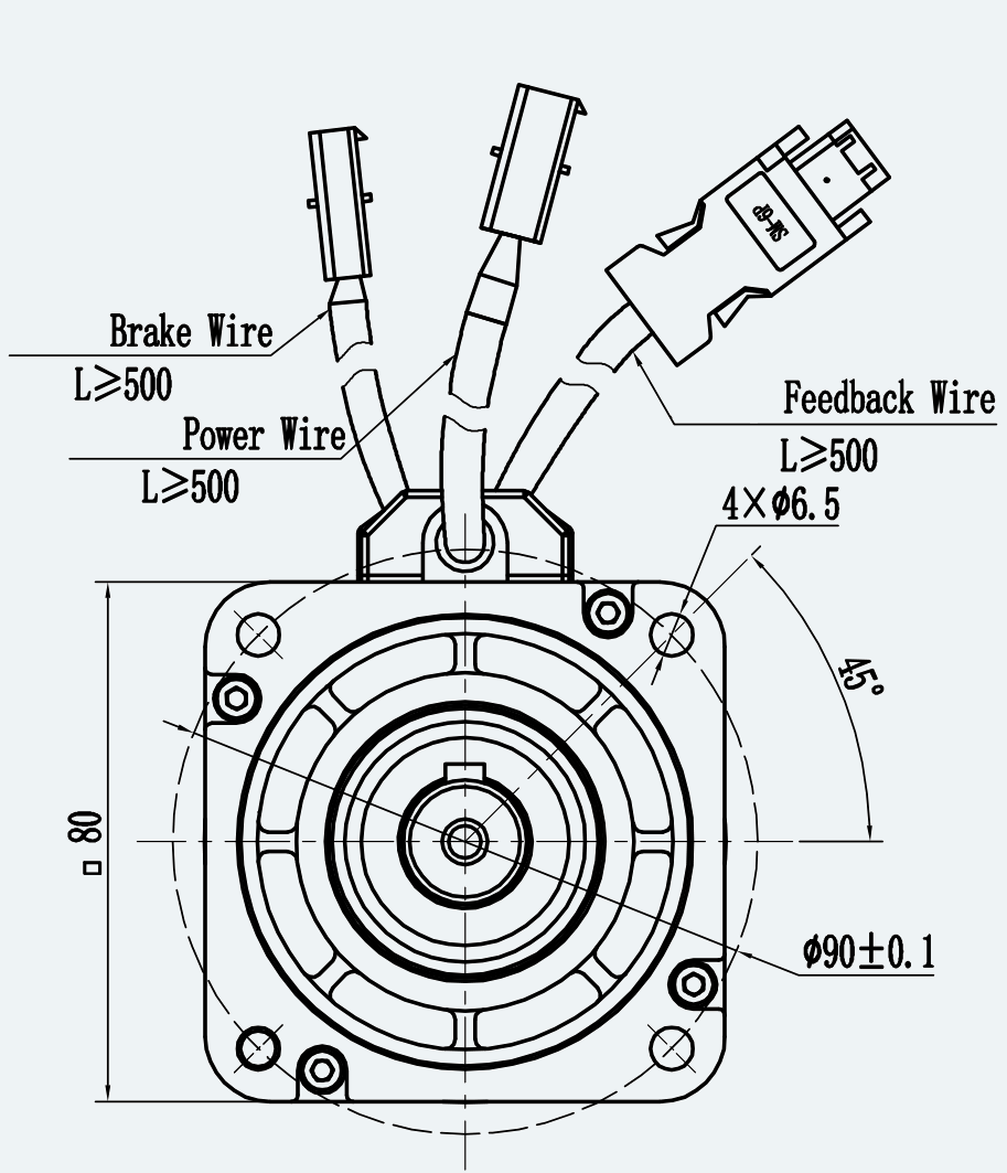 Mechanical View 2 for ES-SM-A01-080S-T2P39NM-750W-004