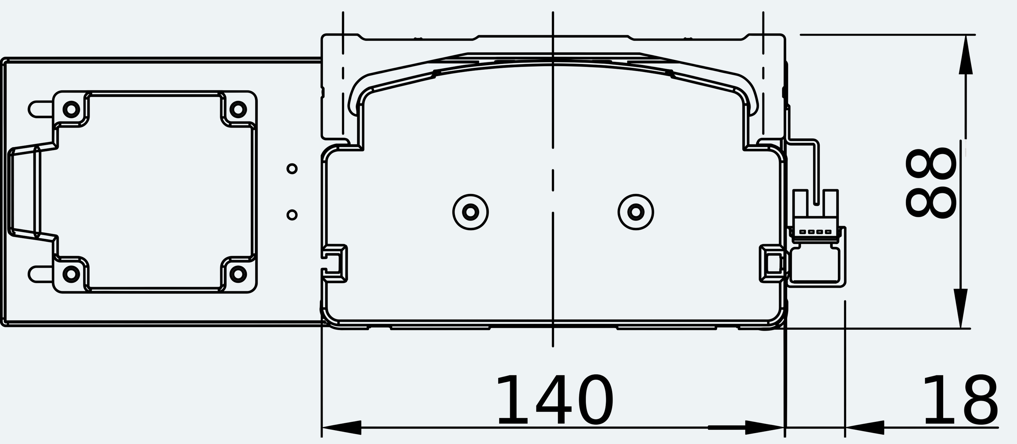 Mechanical View 3 for ES-LM-BS56-S0100-LREQ-MI01-M001