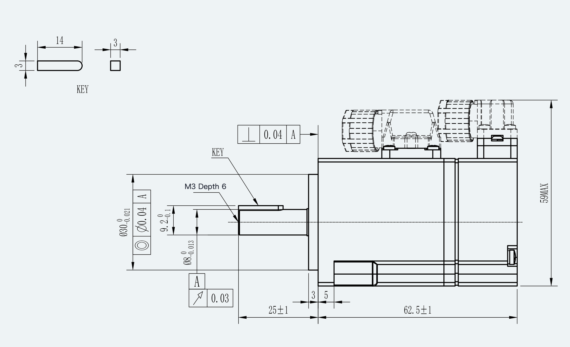 Mechanical View 1 for ES-SM-A03-040-T0P16NM-50W-003