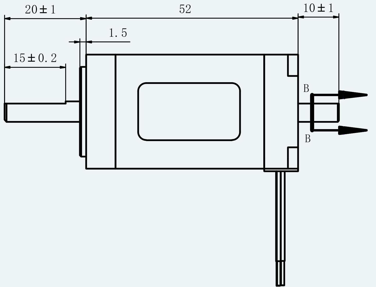 Mechanical View 1 for ES-ST-11H2052-100-4BL