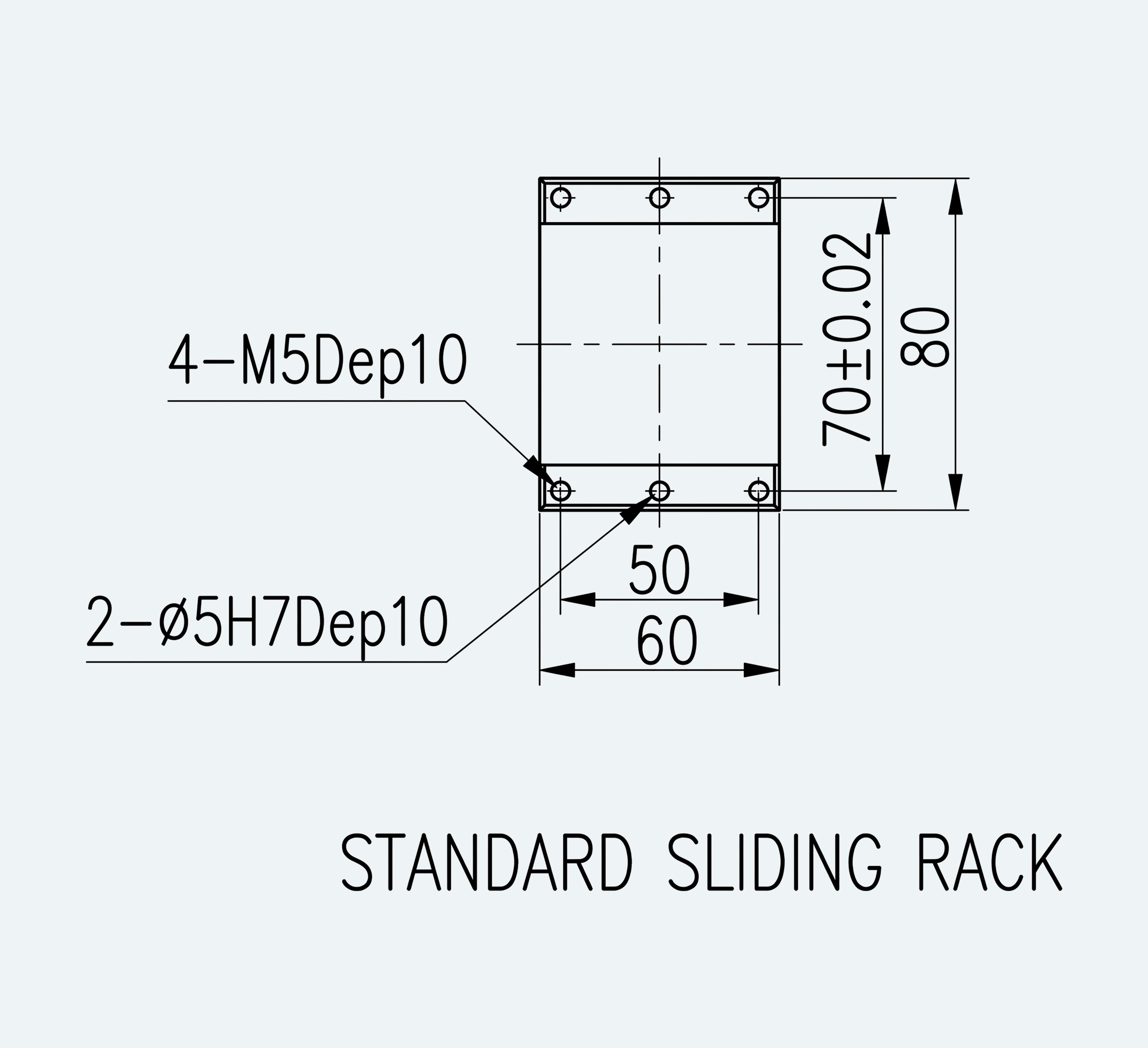 Mechanical View 2 for ES-LM-BS45-S0100-L016-MI01-M001