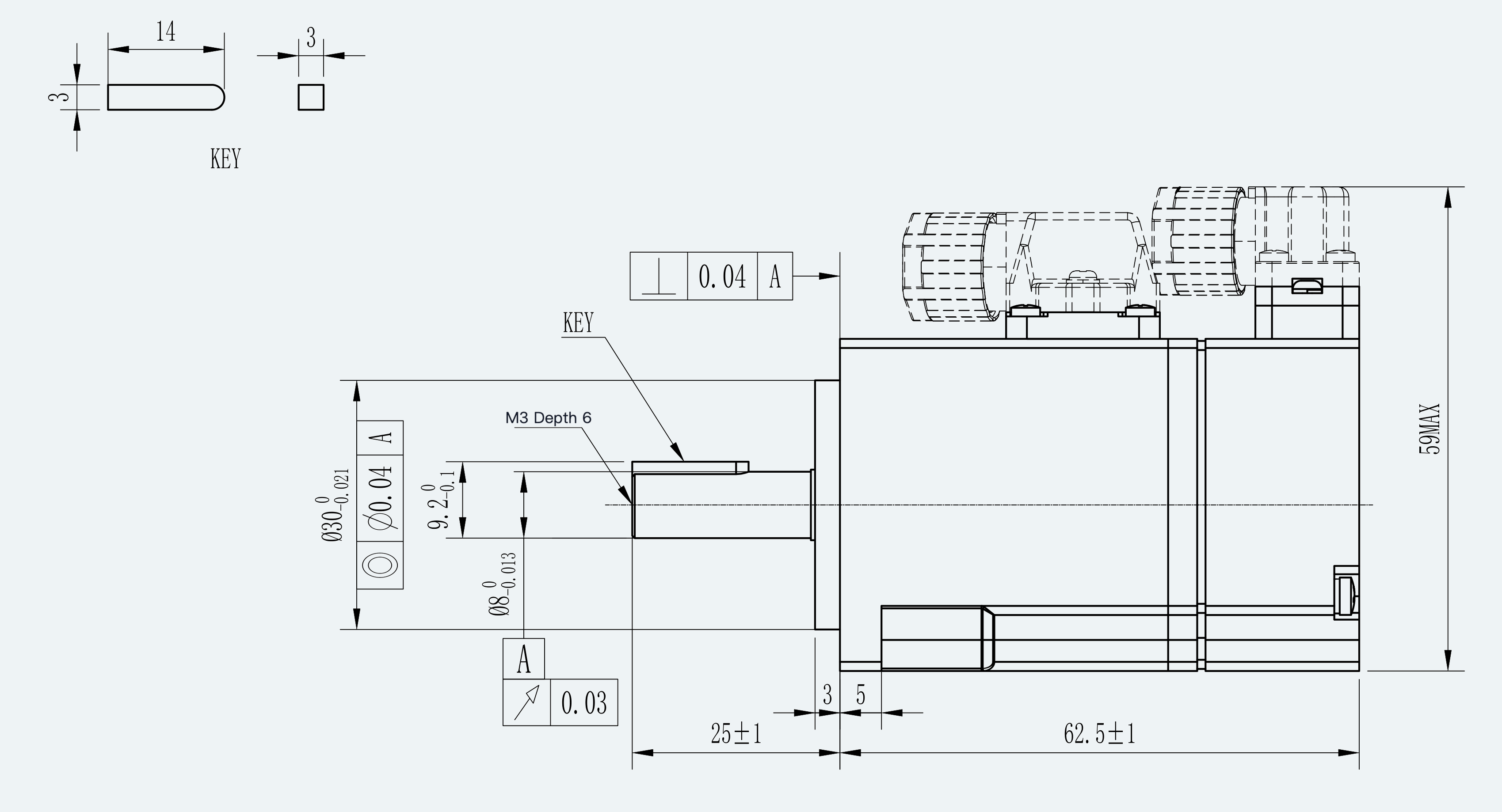 Mechanical View 1 for ES-SM-A03-040-T0P16NM-50W-001