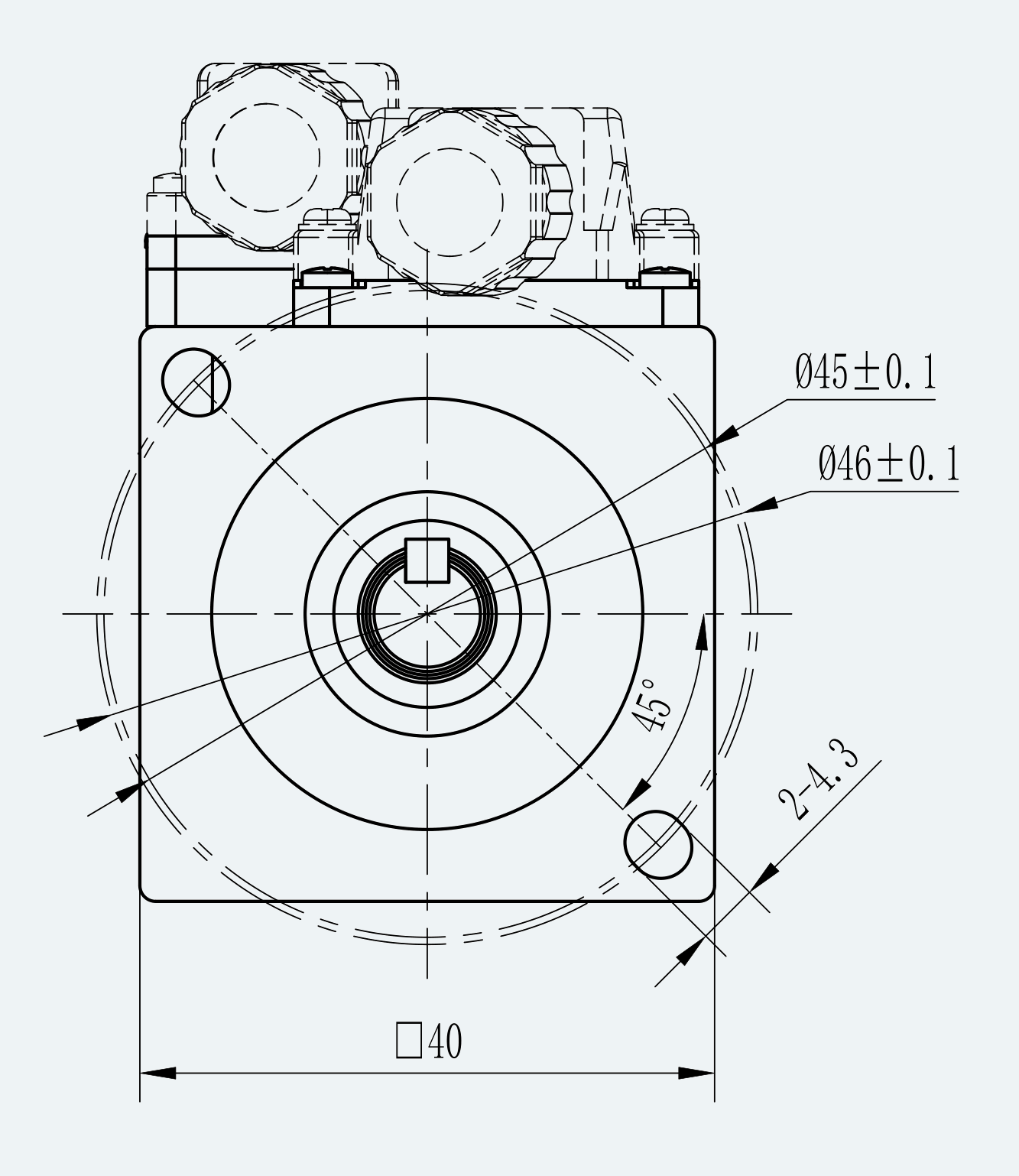 Mechanical View 2 for ES-SM-A03-040-T0P16NM-50W-001