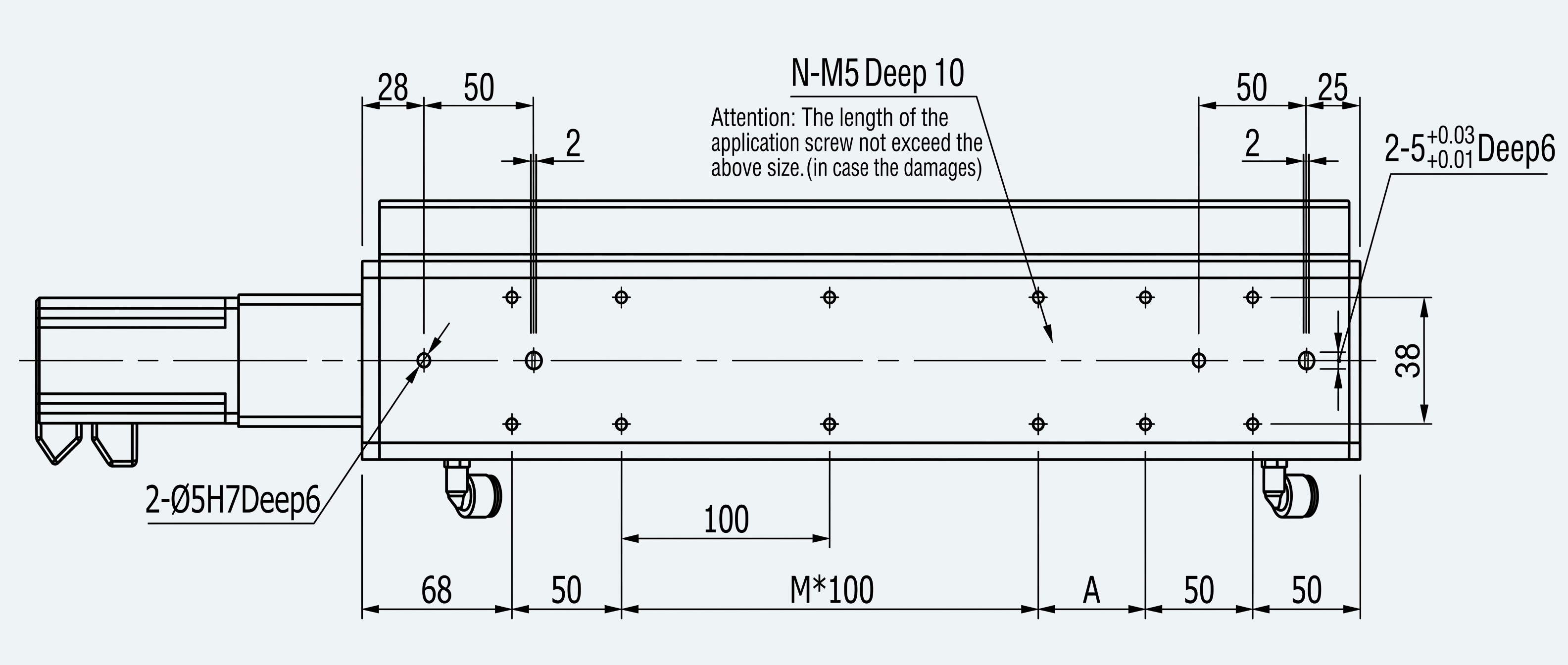 Mechanical View 5 for ES-LM-BS22-S0100-LREQ-MI01-M001