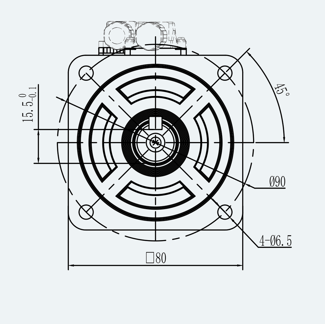 Mechanical View 1 for ES-SM-A03-080D-T3P18NM-1000W-002