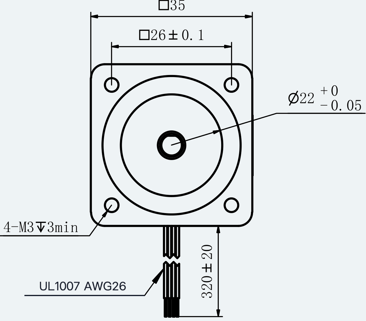 Mechanical View 2 for ES-ST-14H2028-050-4BL