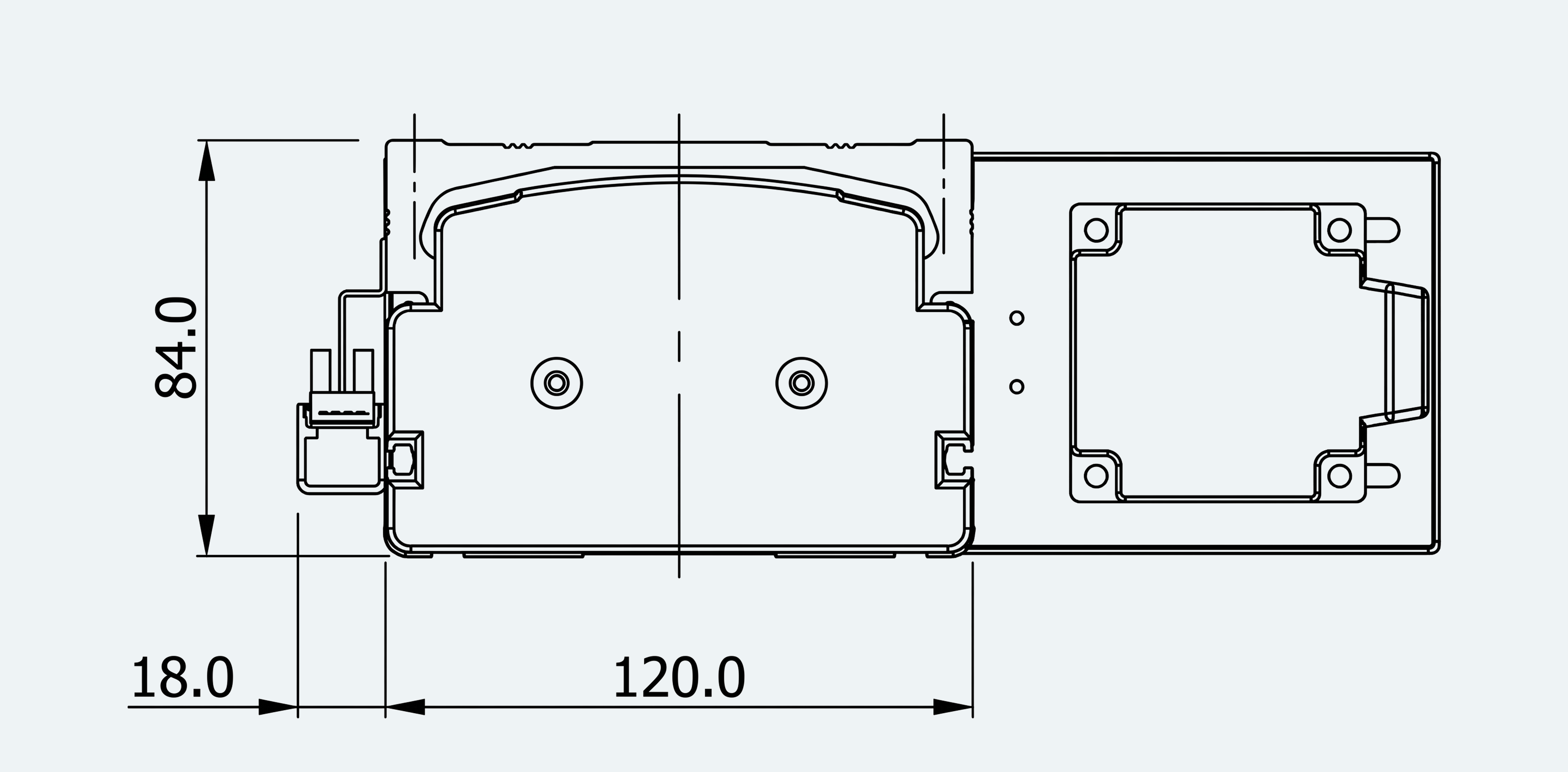 Mechanical View 4 for ES-LM-BS54-S0100-L016-MI01-M001