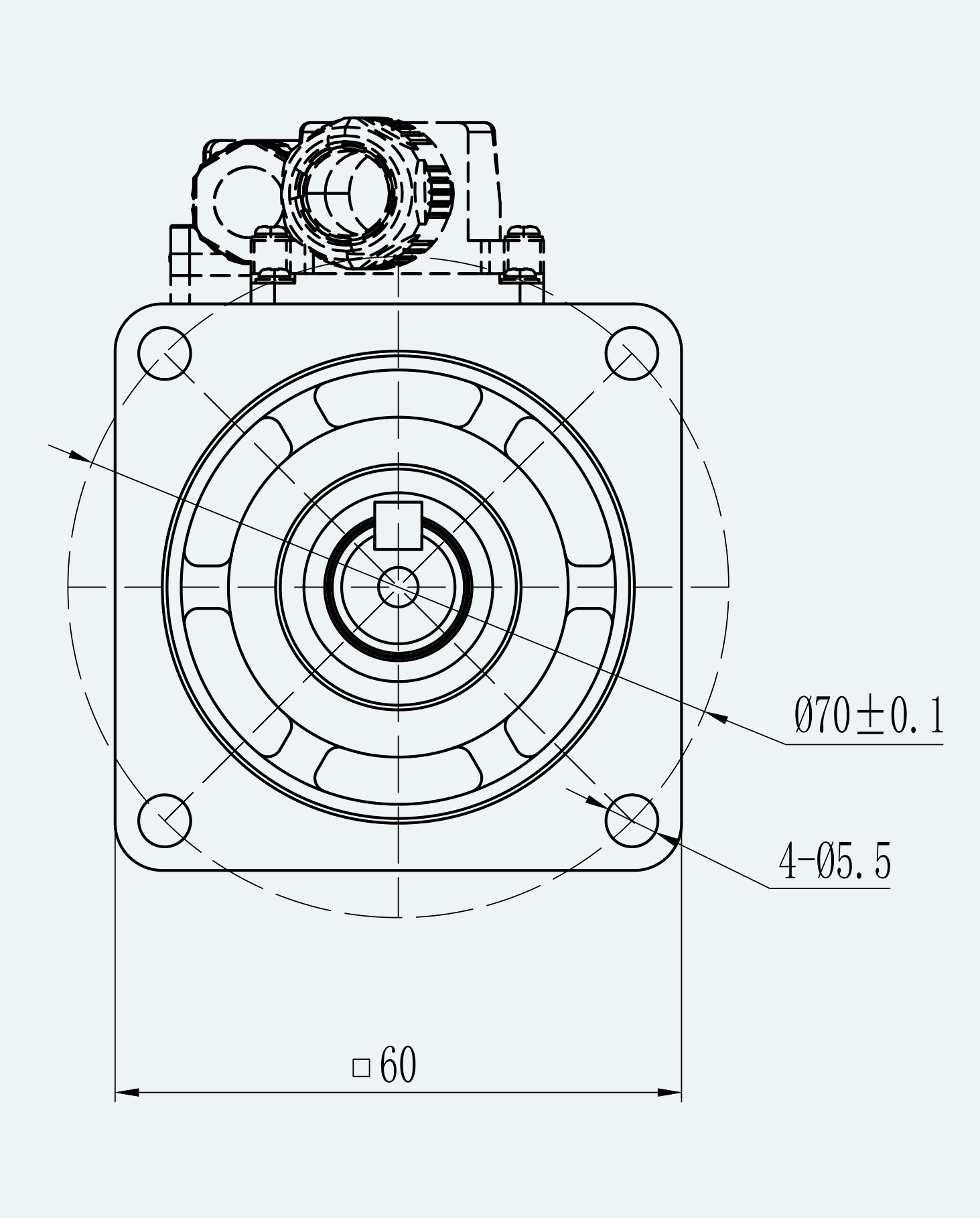 Mechanical View 1 for ES-SM-A03-060S-T0P64NM-200W-002