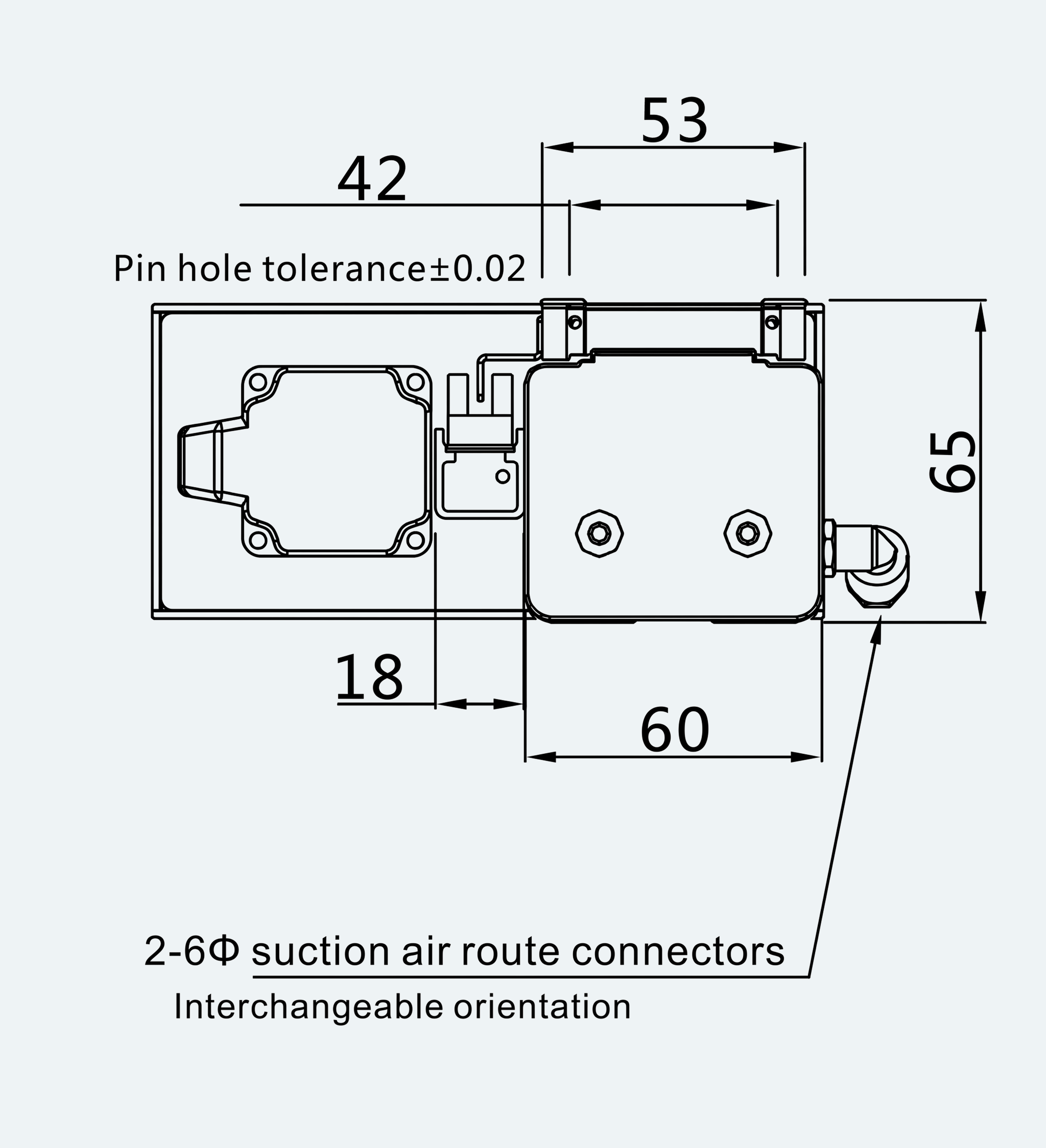 Mechanical View 3 for ES-LM-BS23-S0100-LREQ-MI01-M001