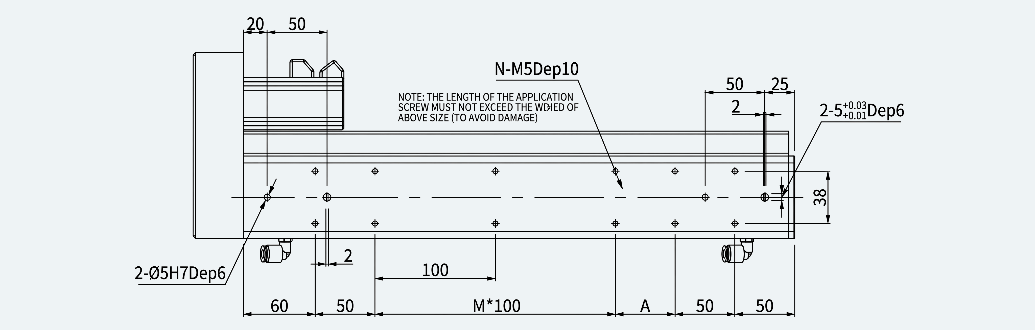 Mechanical View 5 for ES-LM-BS23-S0100-LREQ-MI01-M001