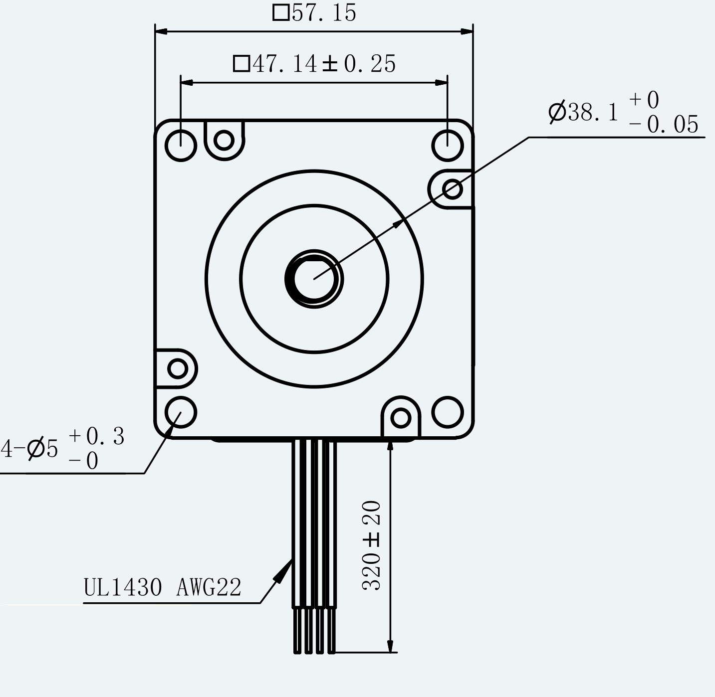 Mechanical View 1 for ES-ST-23H2042-100-4BL